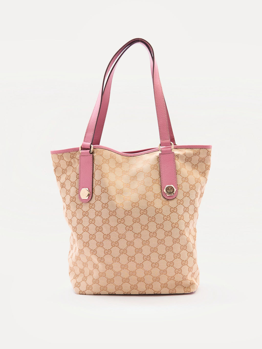 Gucci Beige Pink Monogram Tote