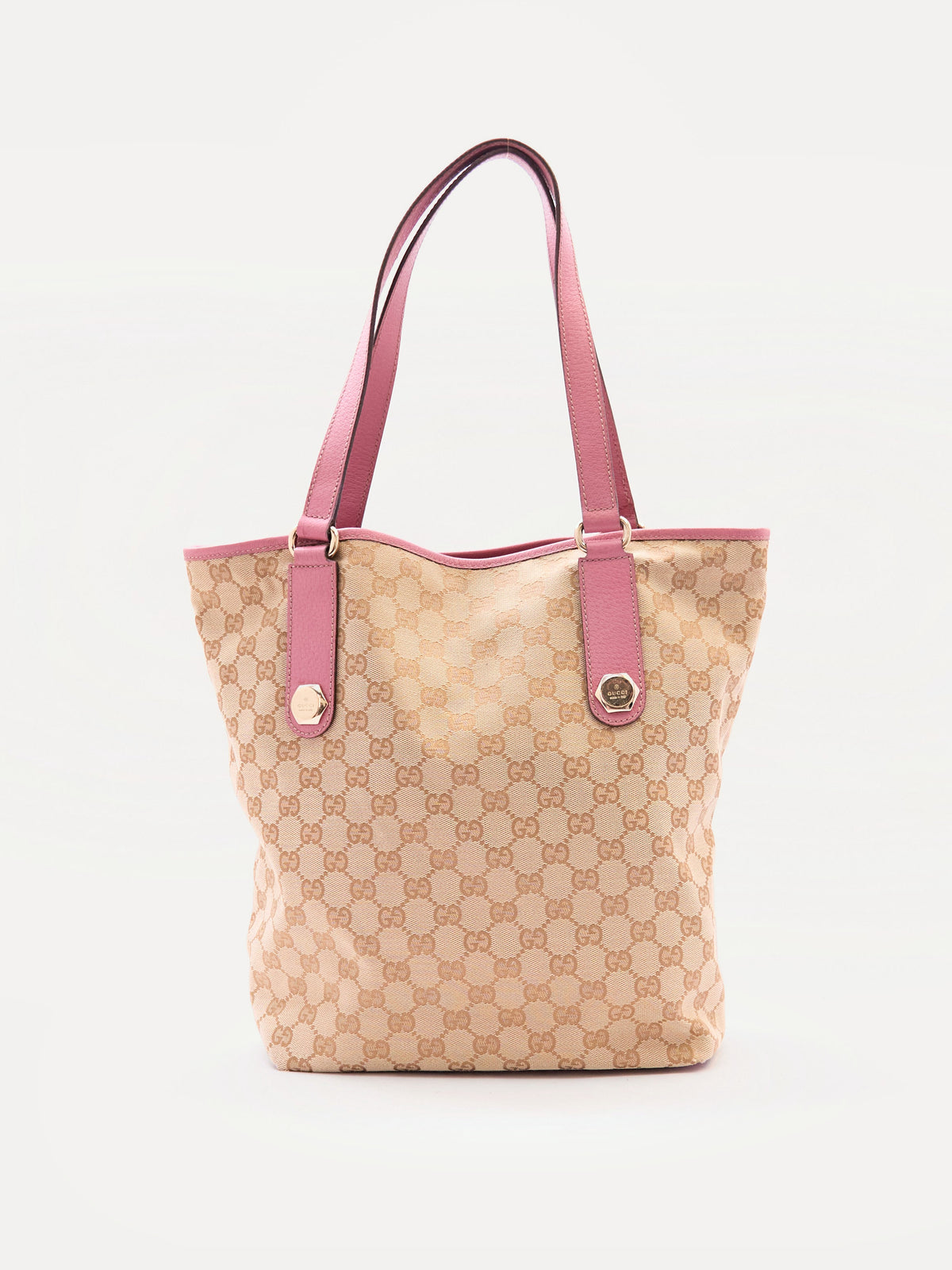 Gucci Beige Pink Monogram Tote