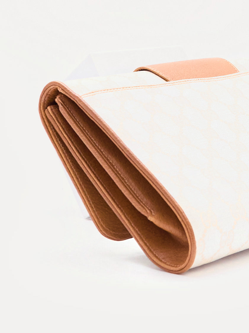 90's Gucci White Momogram Clutch