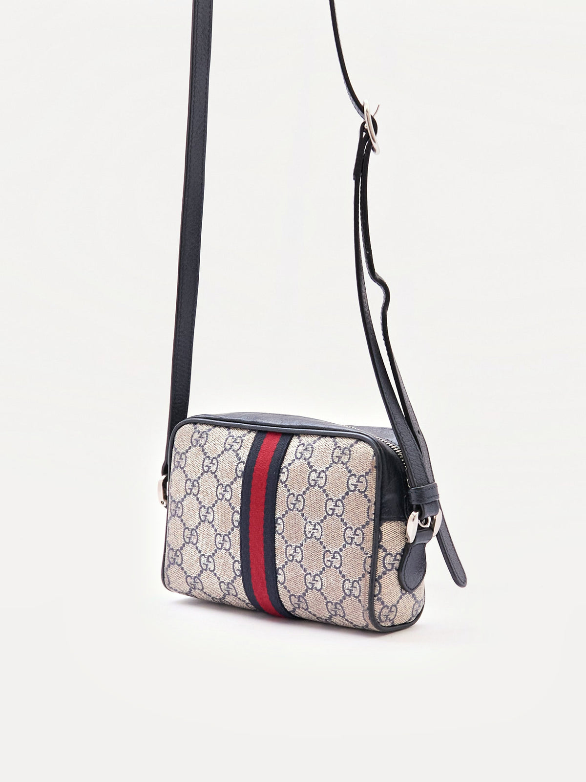 90's Gucci Navy Monogram Crossbody