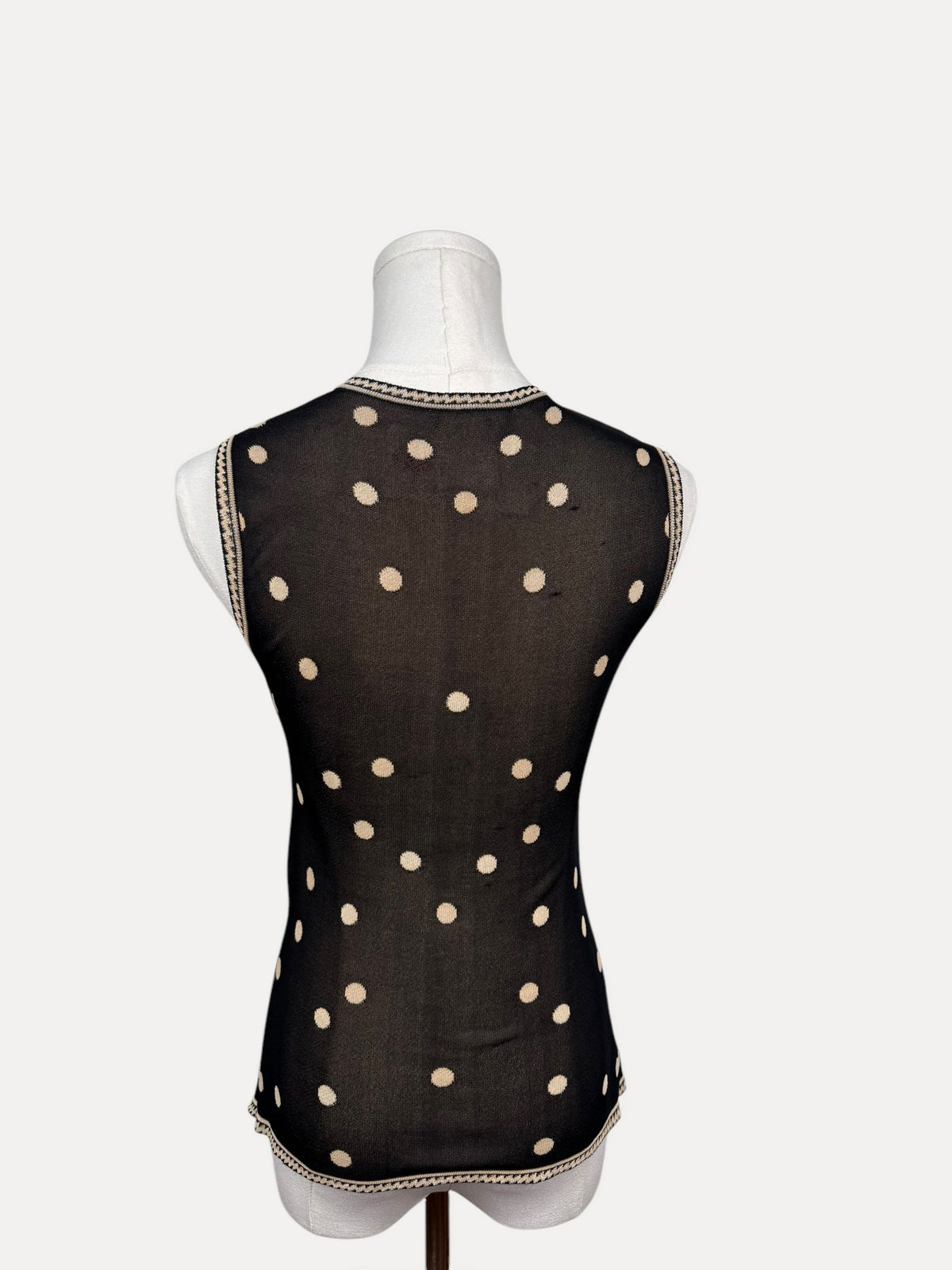 Chanel Brown White Flower Tank