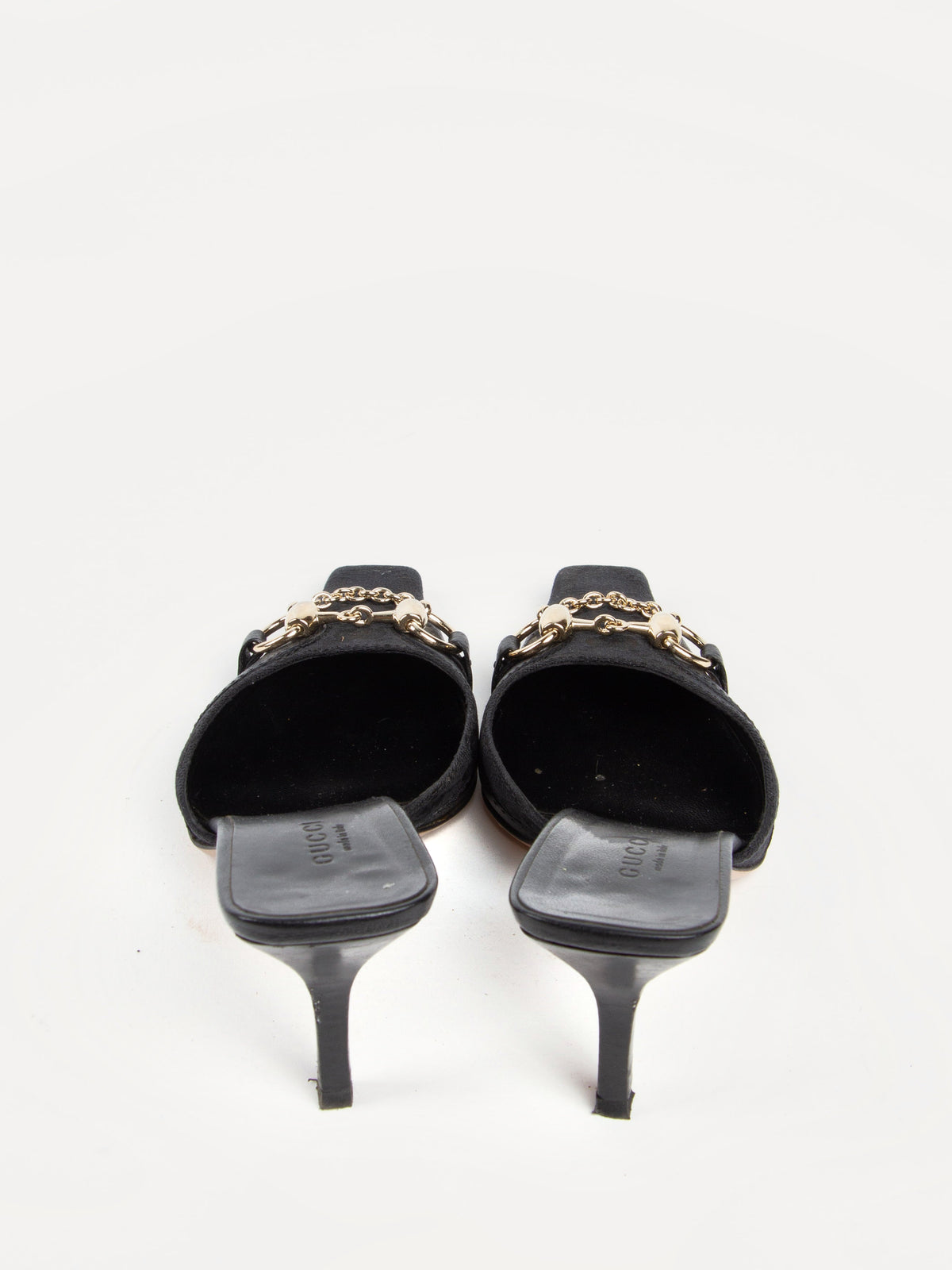 Vintage Gucci By Tom Ford 2000s Size 36 Black Horsebit Mule | Y2K Designer Shoes Heels
