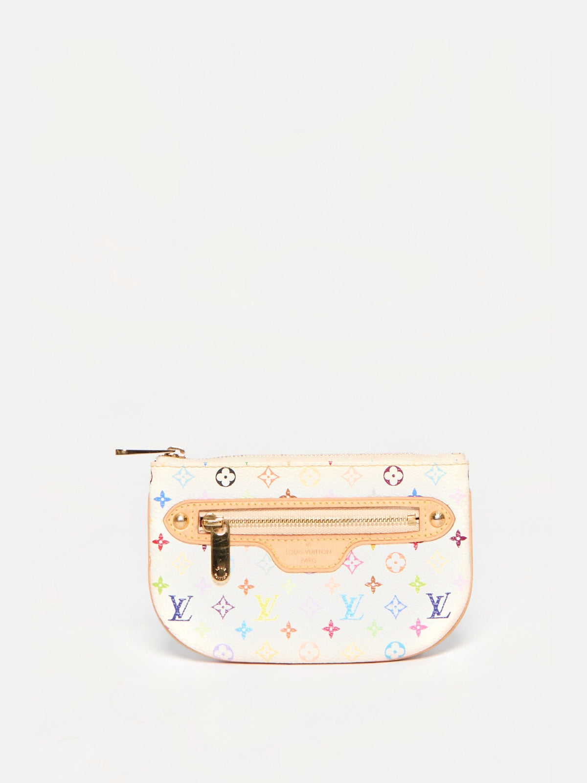 Louis Vuitton White Murakami Monogram Multicolor Keychain Pochette
