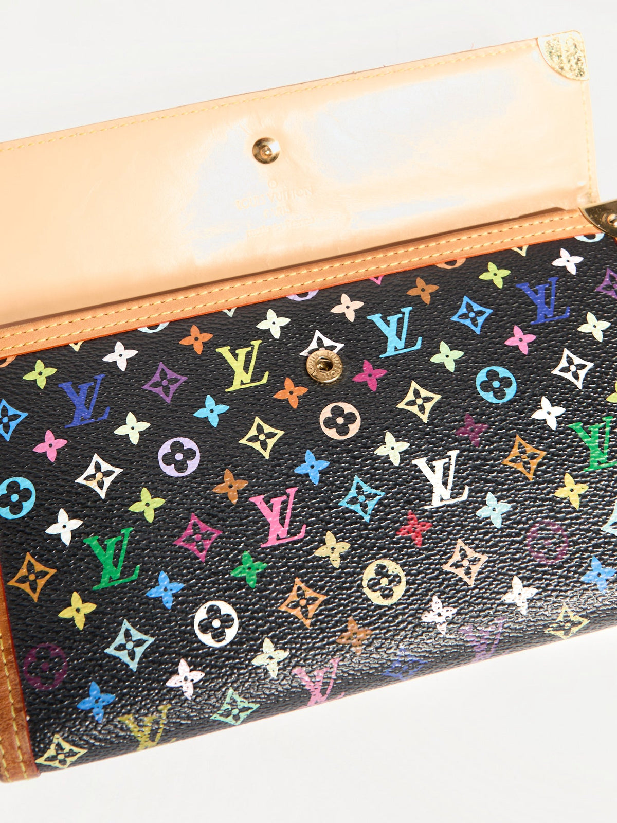 Louis Vuitton Black Murakami Multicolor Porte Tresor Long Wallet