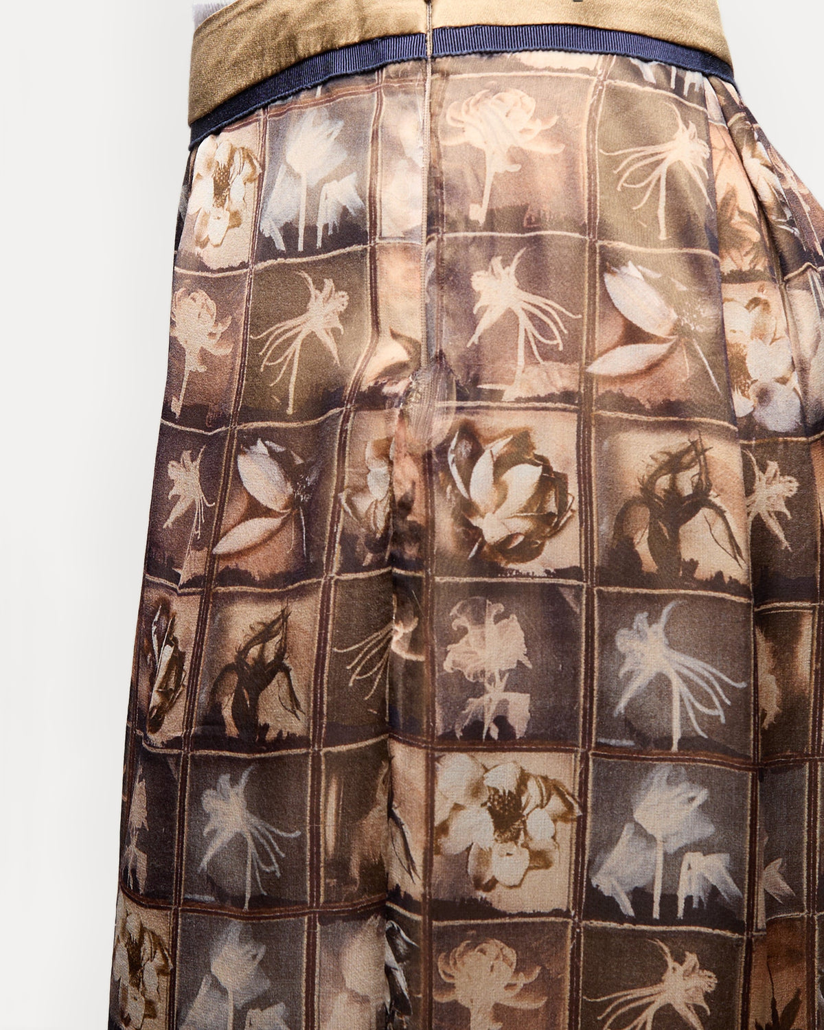Alberta Ferretti Silk Printed Skirt
