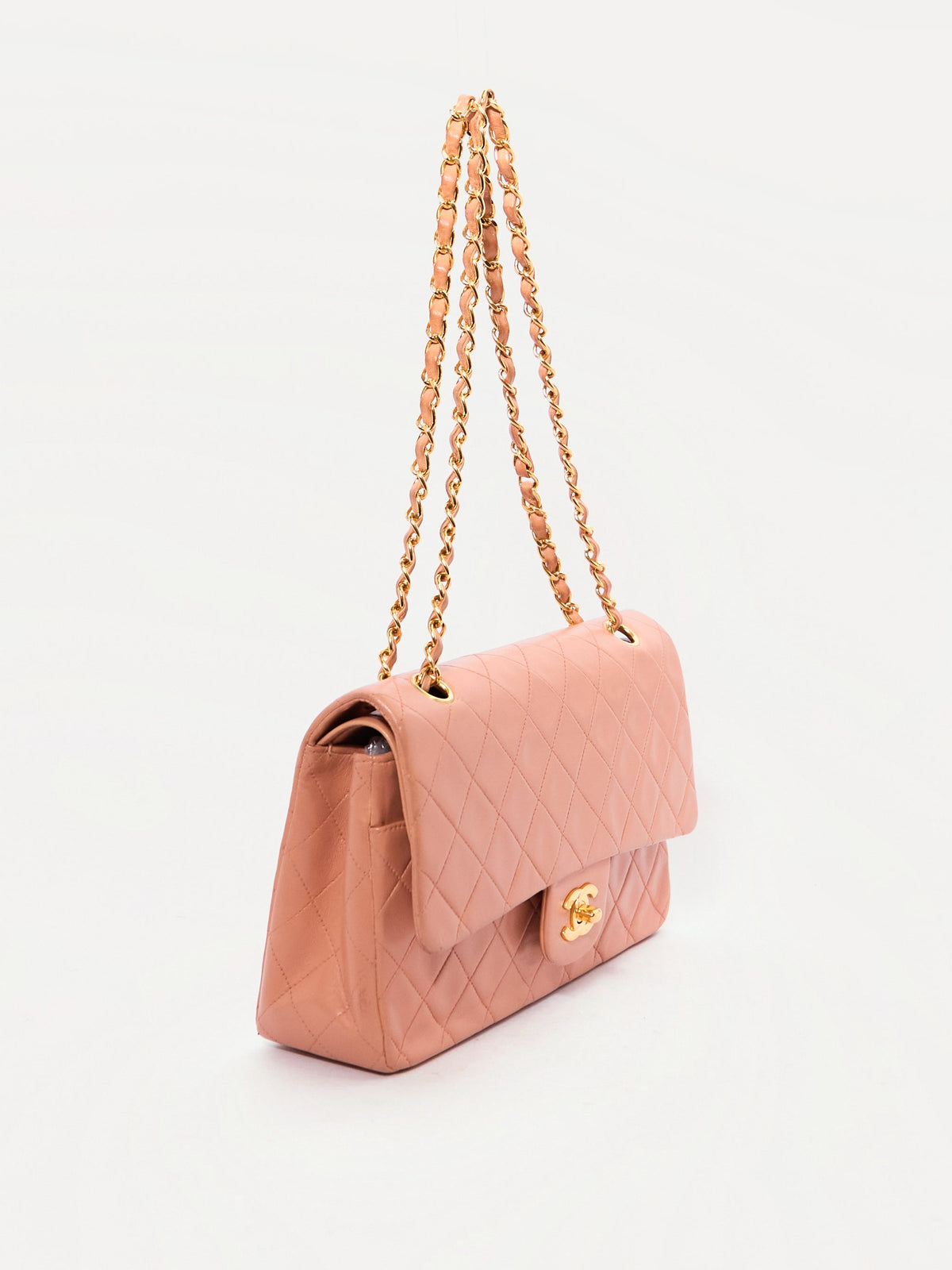 Chanel Pink Lambskin Double Flap