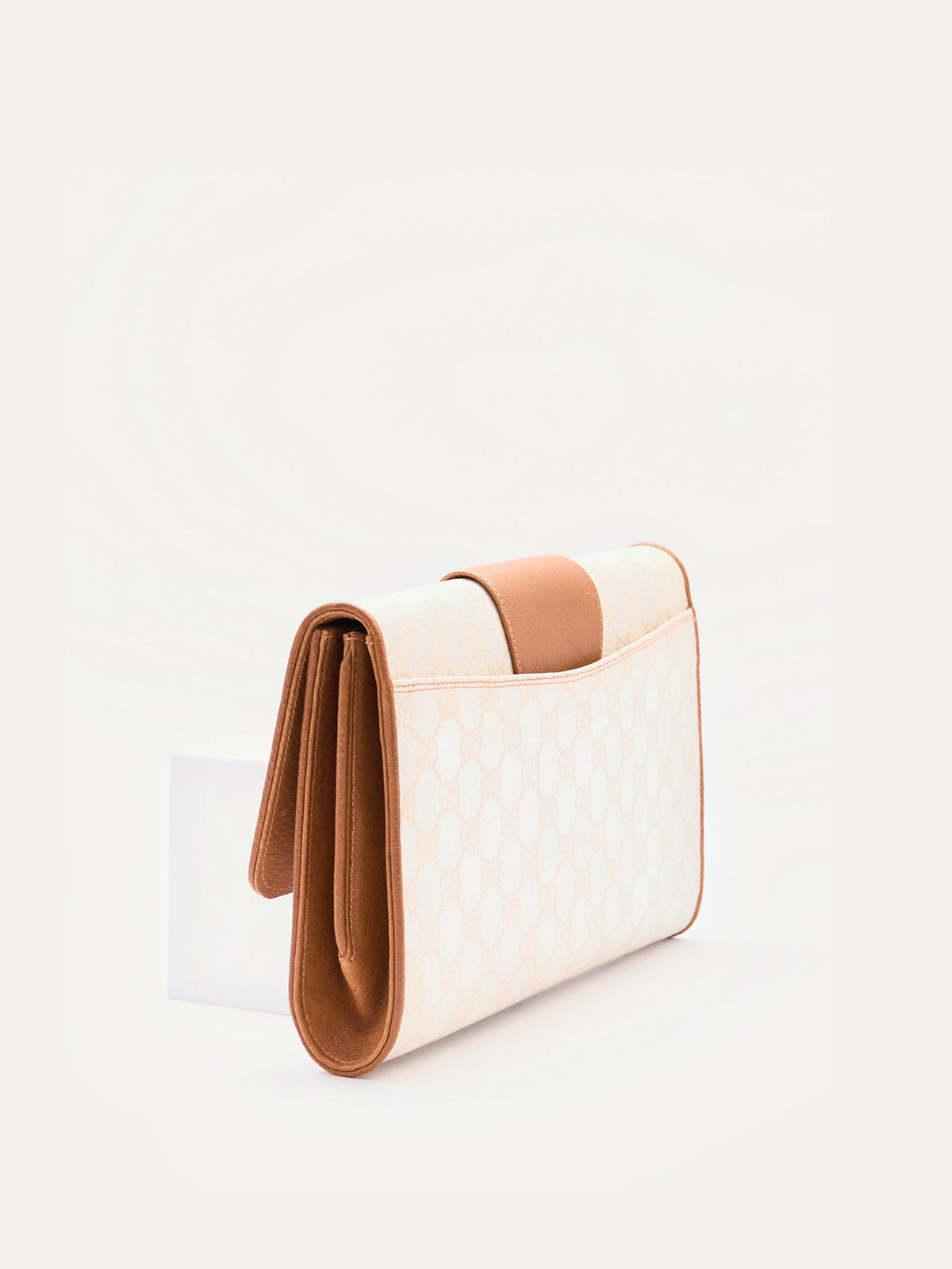 90's Gucci White Momogram Clutch