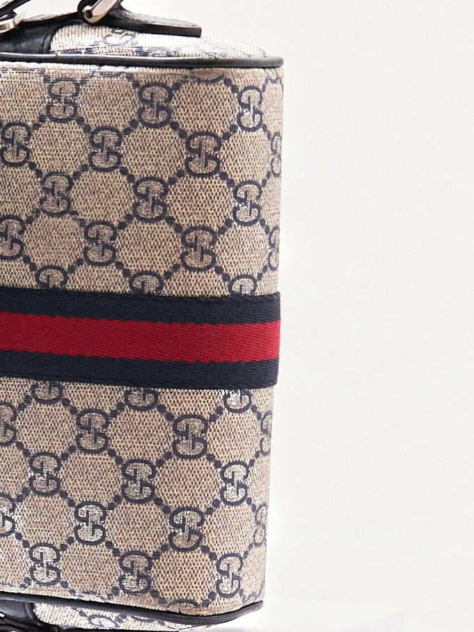 90's Gucci Navy Monogram Crossbody