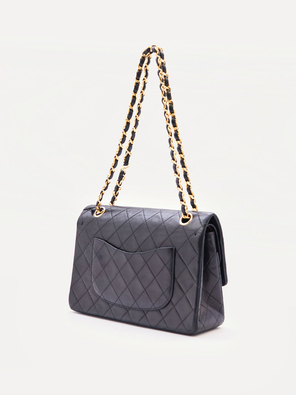 Chanel Black Classic Double Flap 25 Lambskin Shoulder Bag