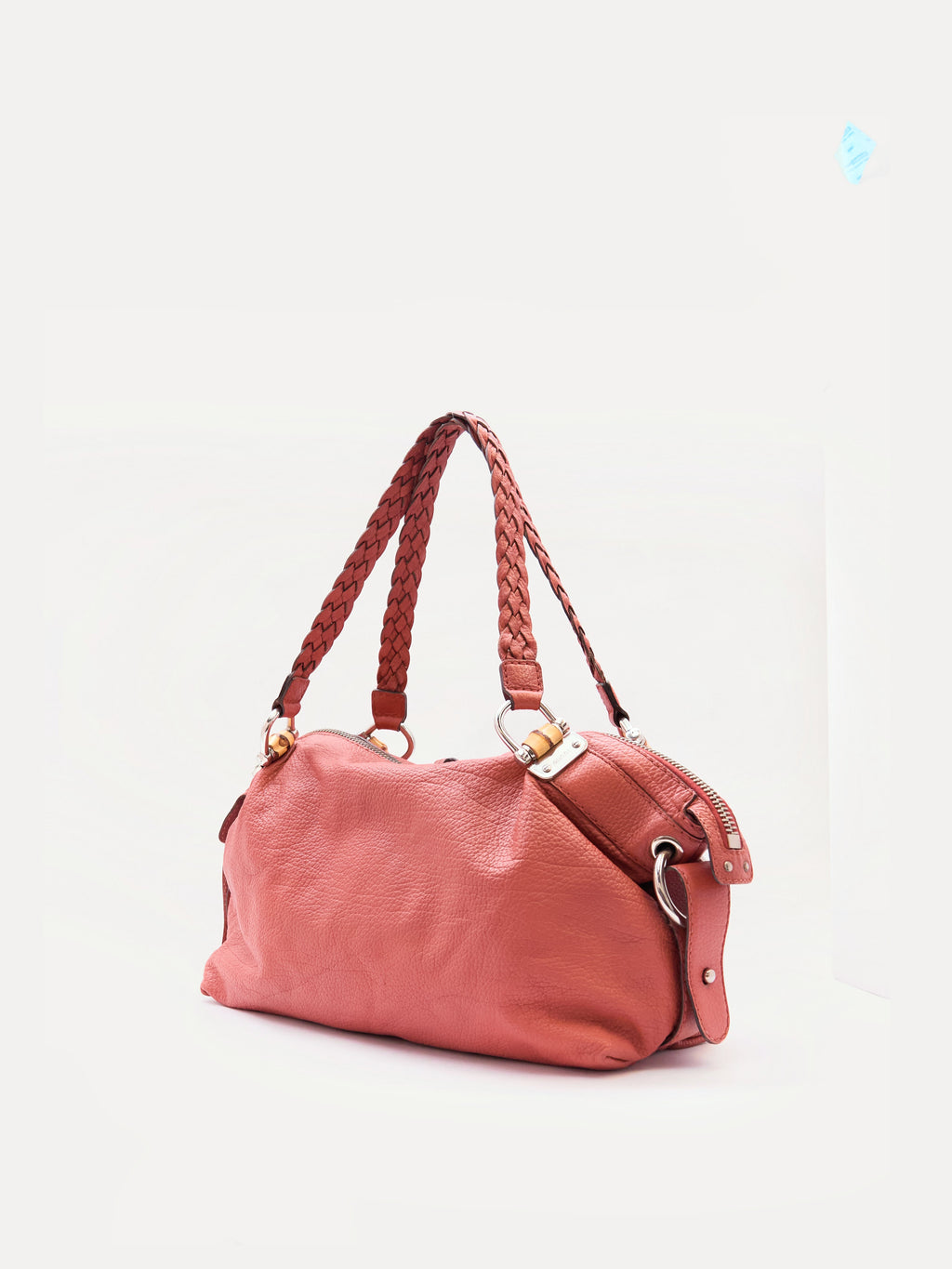 Gucci Orange Pebbled Leather Hobo Bag