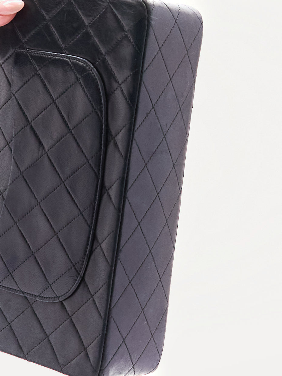 Chanel Black Classic Double Flap 25 Lambskin Shoulder Bag
