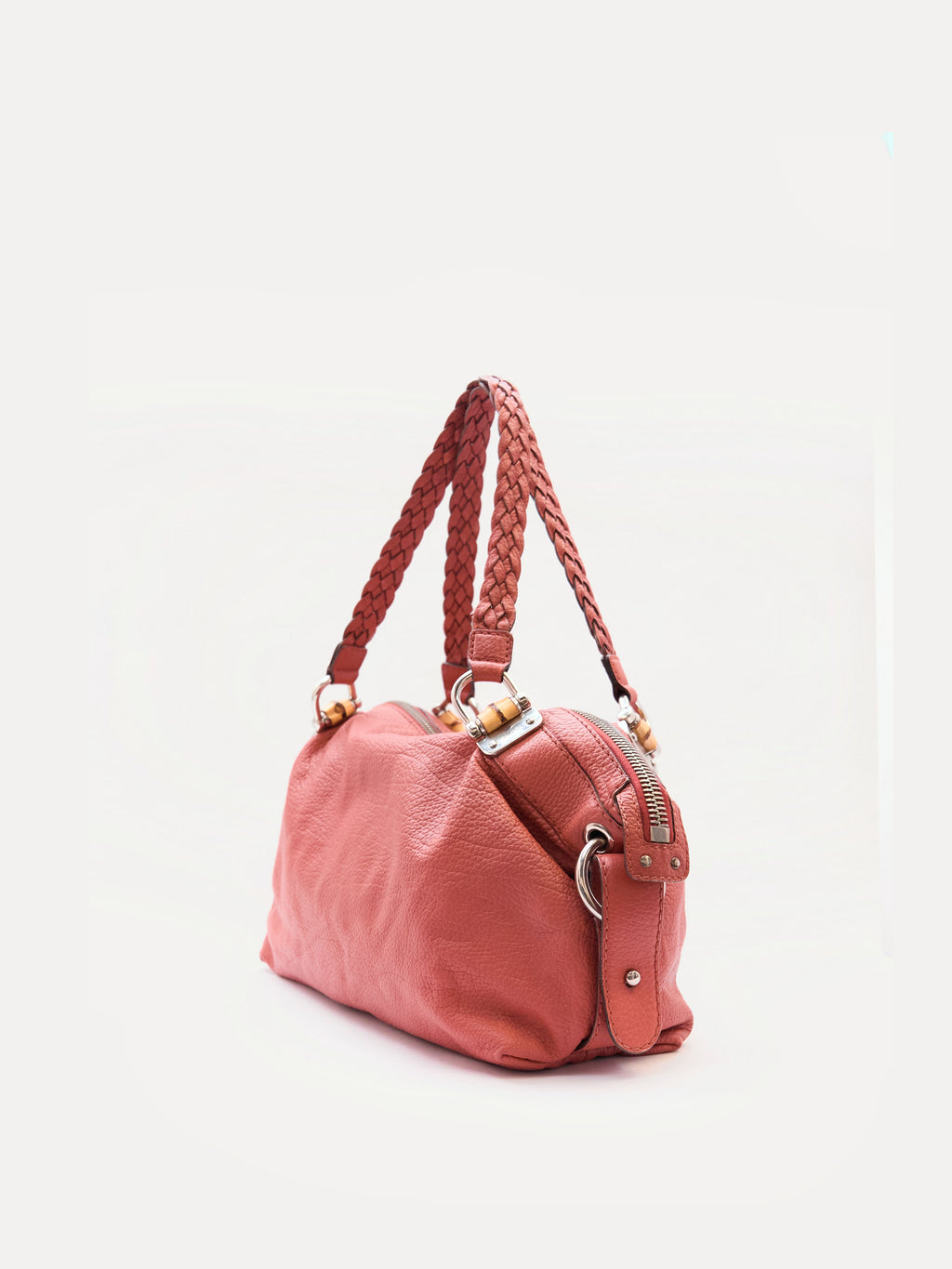 Gucci Orange Pebbled Leather Hobo Bag