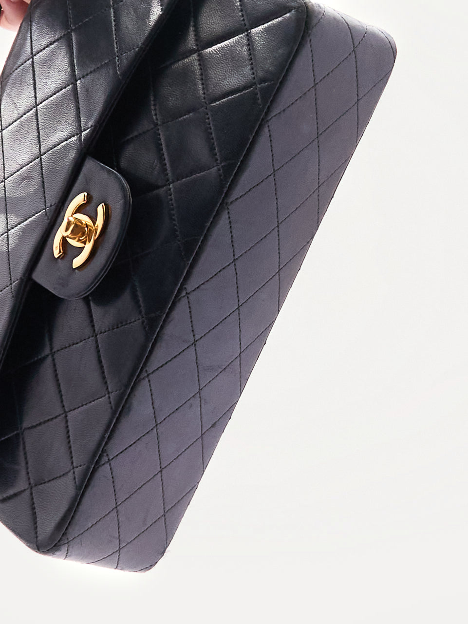 Chanel Black Classic Double Flap 25 Lambskin Shoulder Bag