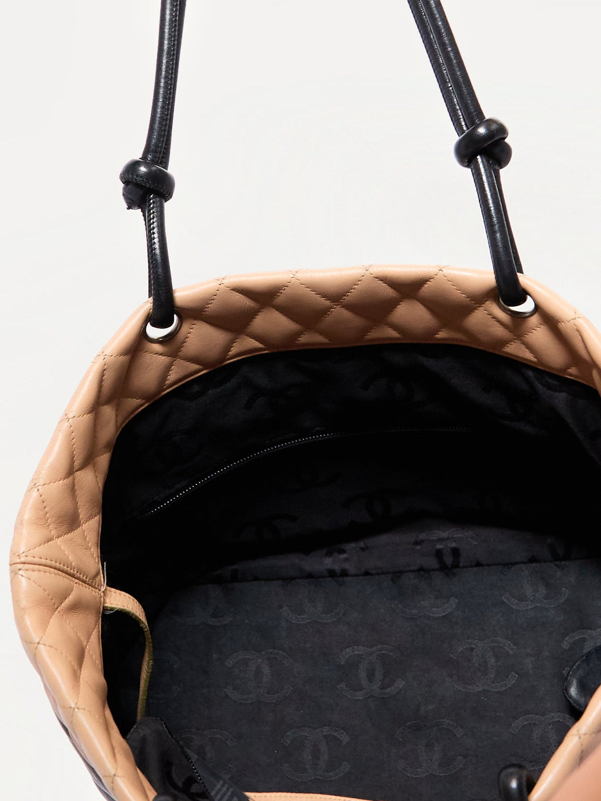 Chanel Tan Rue Cambon CC Tote
