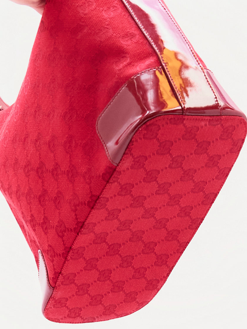 Gucci Red Monogram Sholder Bag