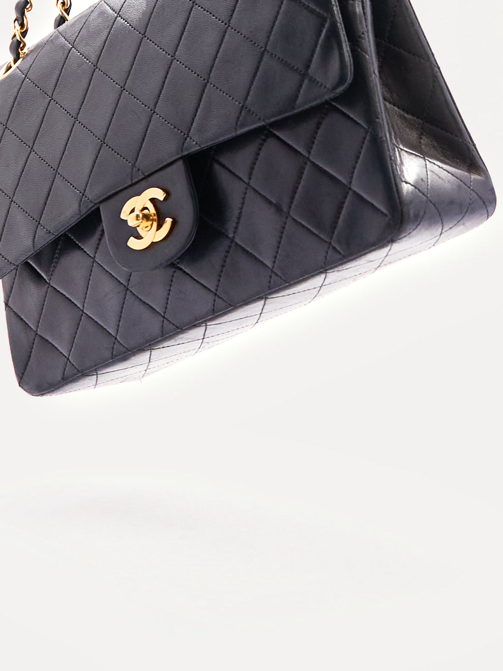 Chanel Black Classic Double Flap 25 Lambskin Shoulder Bag