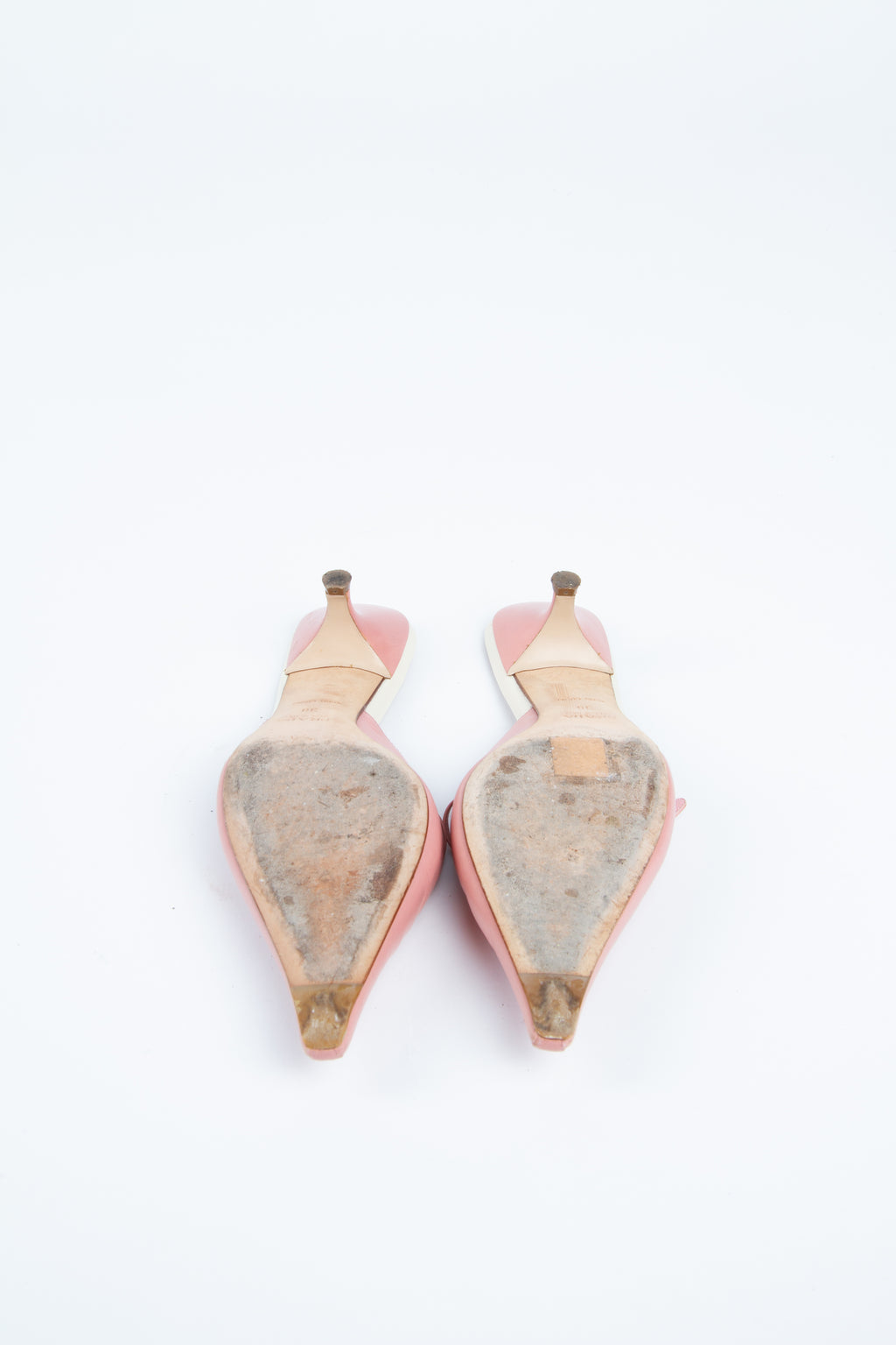 Vintage Prada 2000s Size 39 Baby Pink Mules | Y2K Designer Heels Shoes