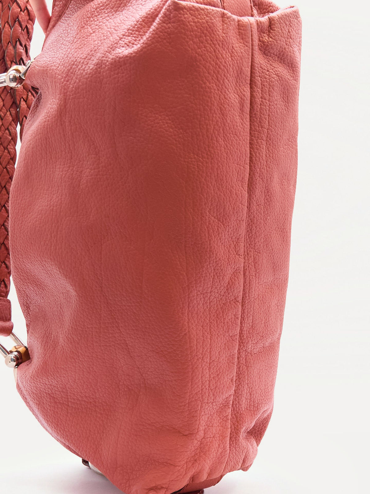 Gucci Orange Pebbled Leather Hobo Bag