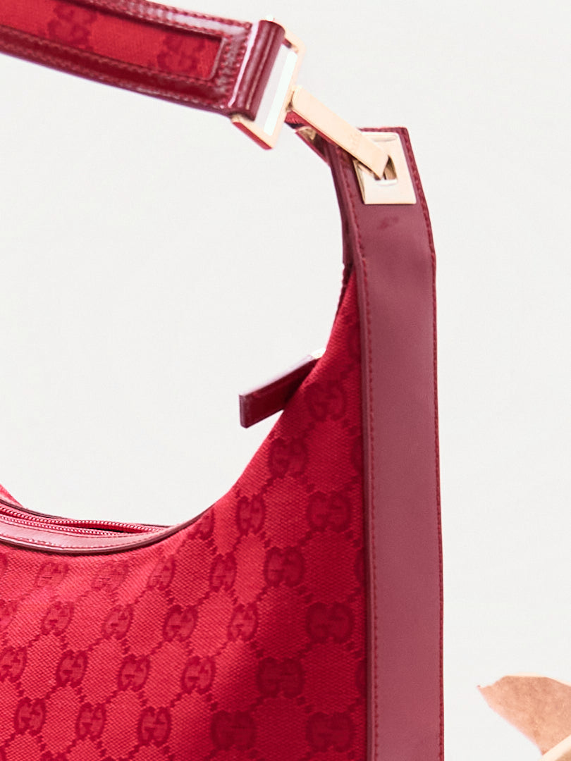 Gucci Red Monogram Sholder Bag