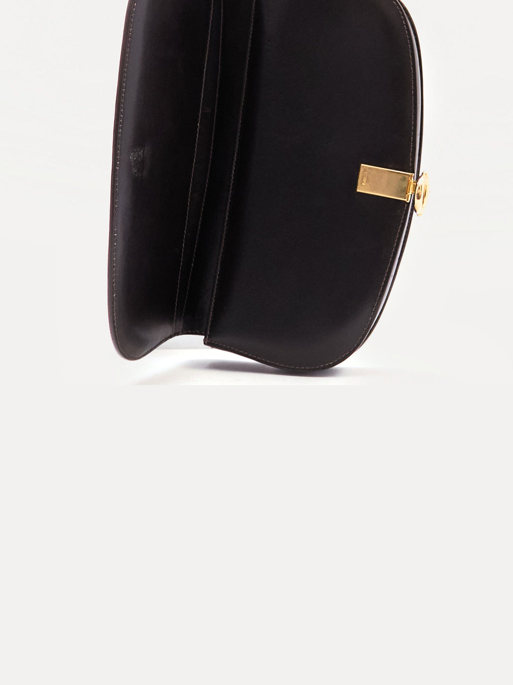 Gucci Brown Boot Printed Horsebit Leather Clutch Bag