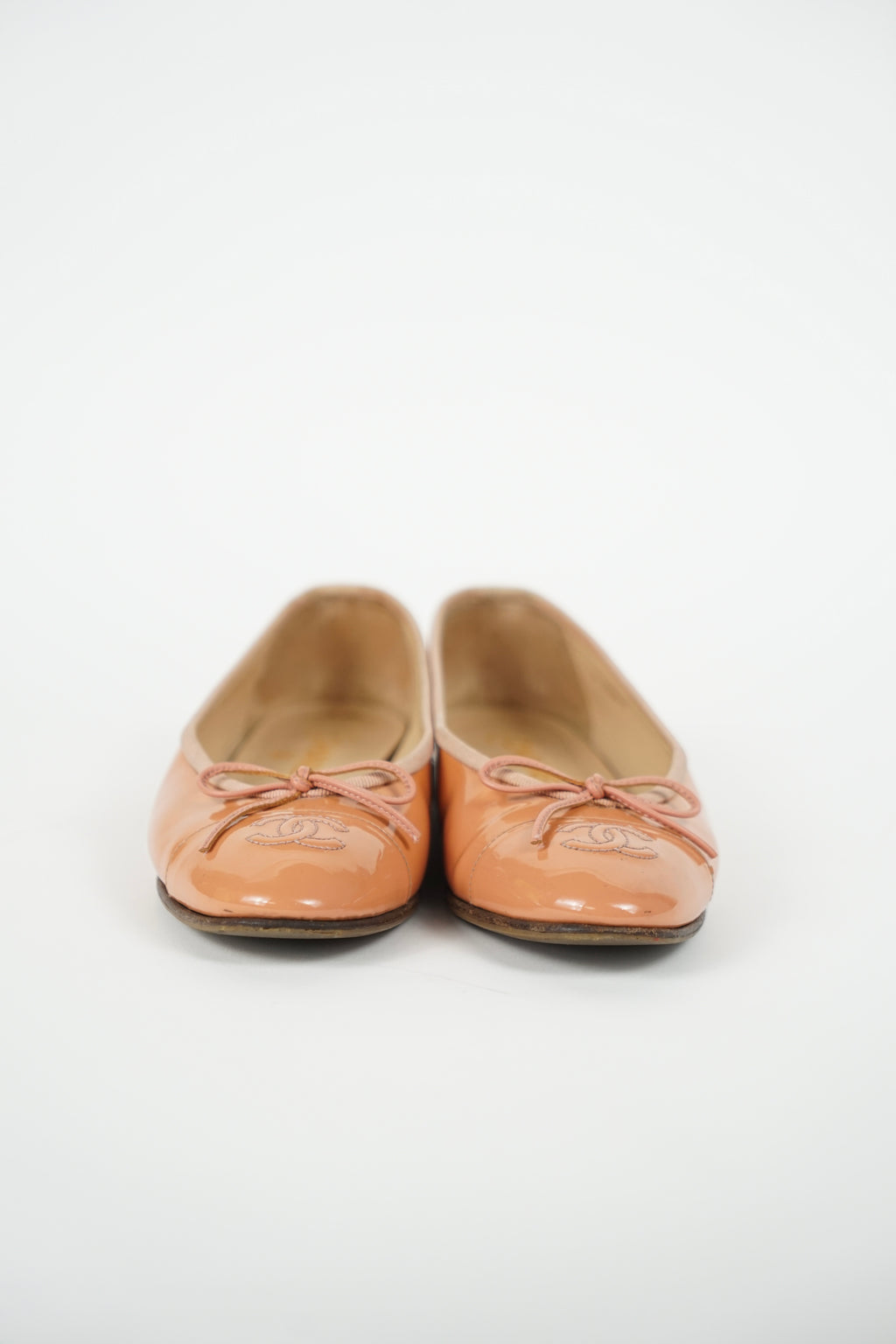 Chanel Pink Patent Leather Ballet Flats, FR 37