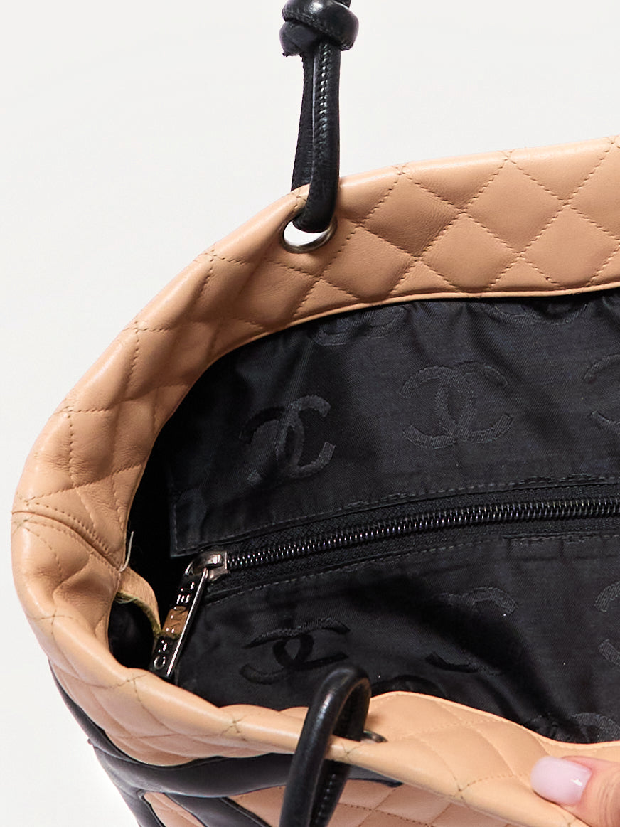 Chanel Tan Rue Cambon CC Tote