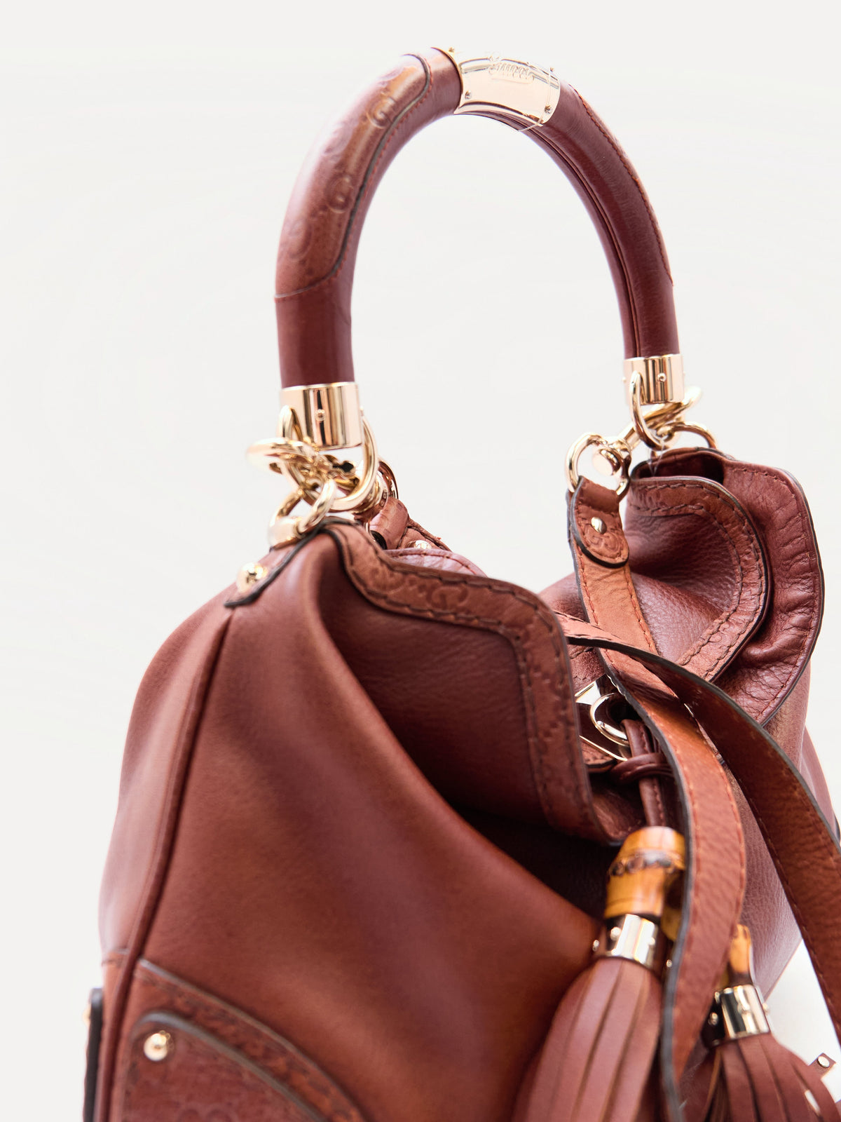 Gucci Black Leather Indy Bag