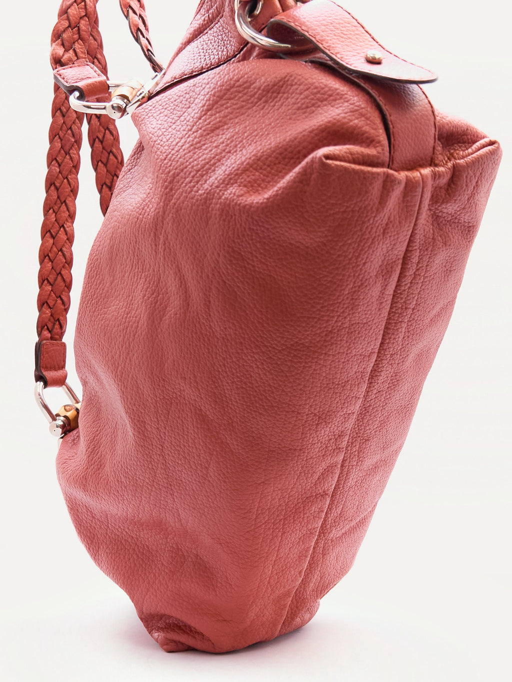 Gucci Orange Pebbled Leather Hobo Bag