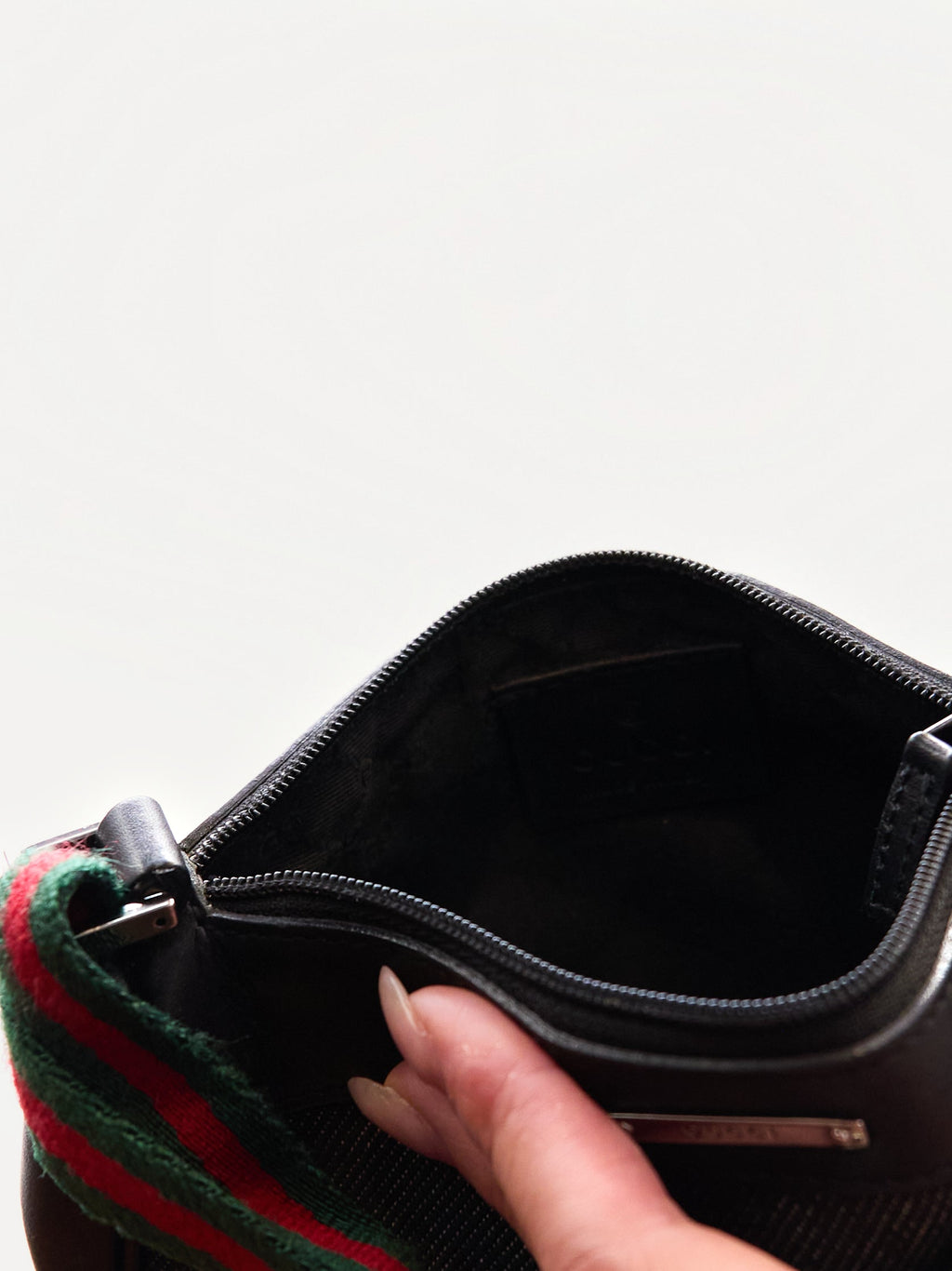 Gucci Black Sherry Canvas Pouch