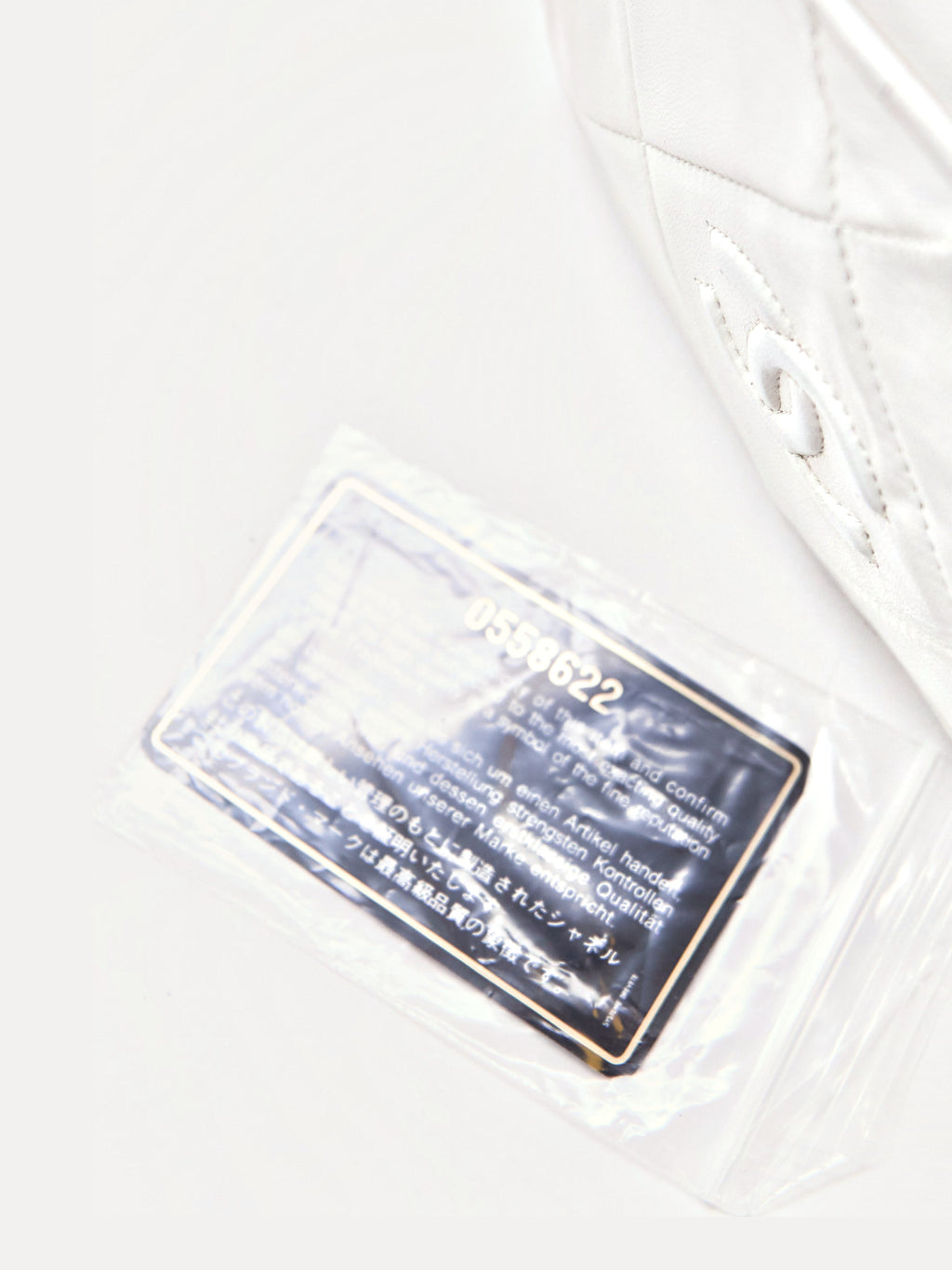 90's Chanel White Lambskin CC Camera Bag