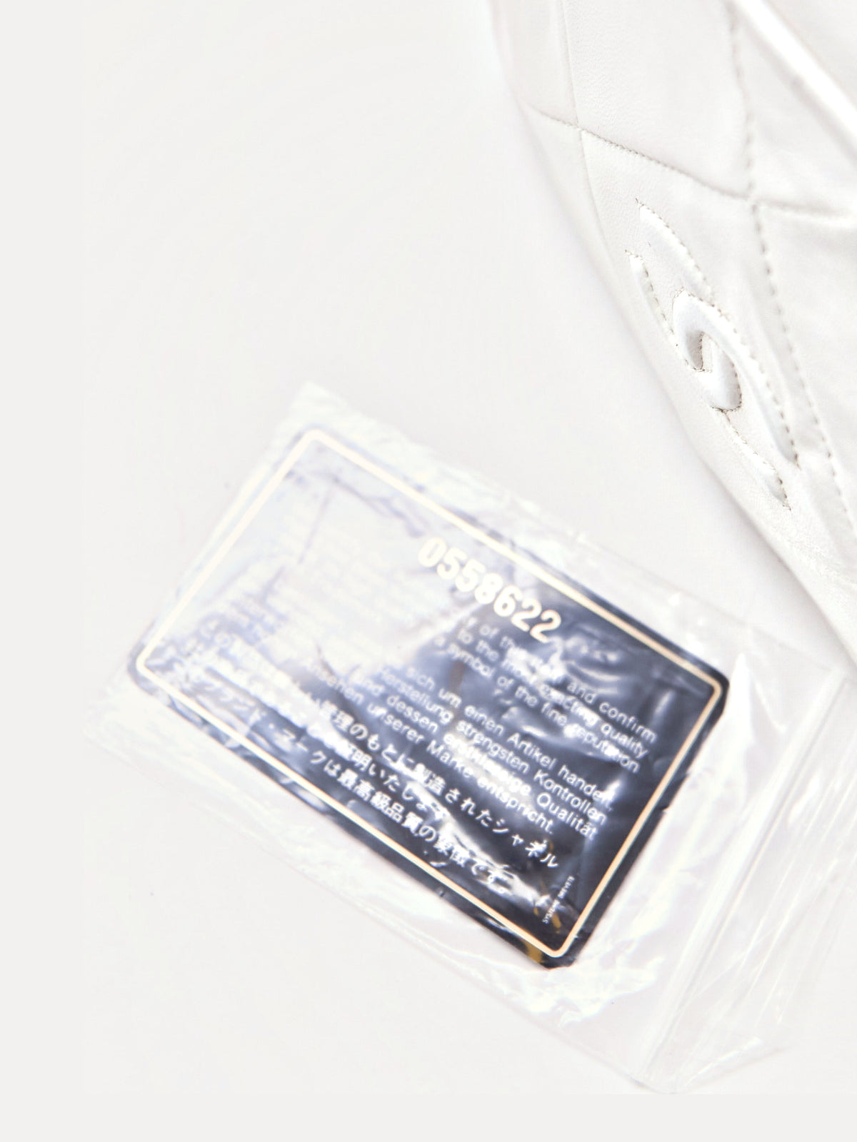 90's Chanel White Lambskin CC Camera Bag