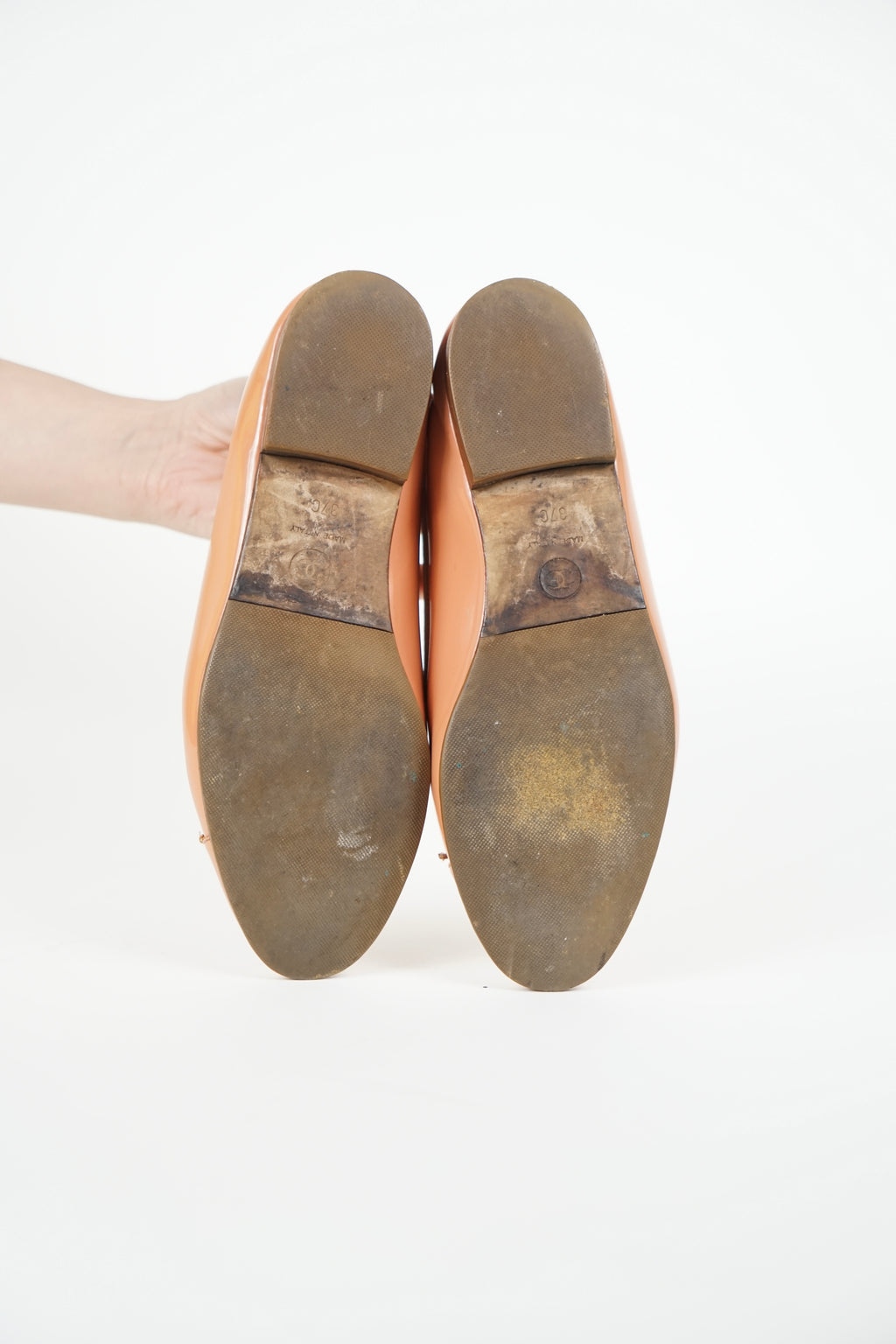 Chanel Pink Patent Leather Ballet Flats, FR 37