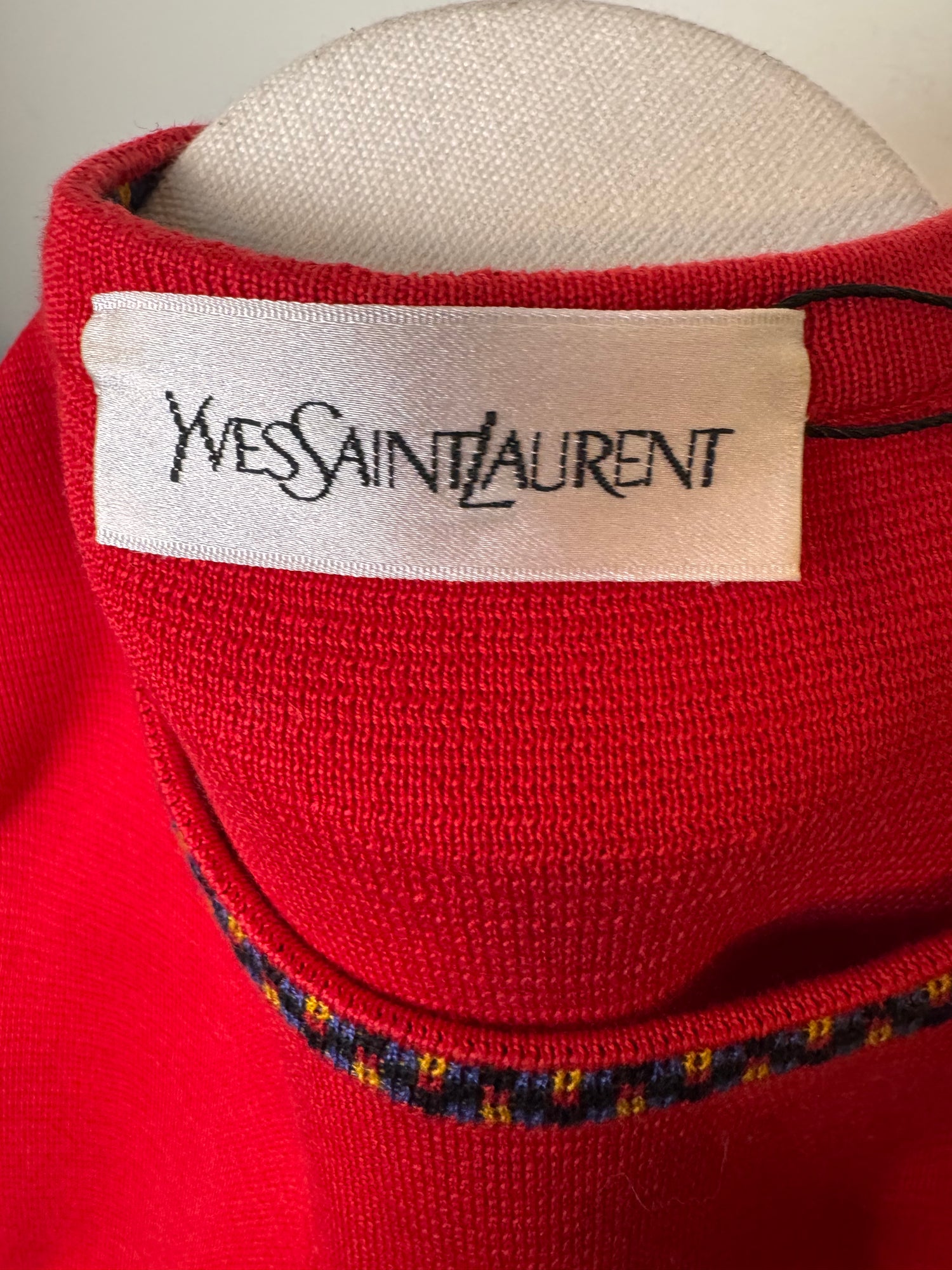 YSL Red Knit Mini Dress