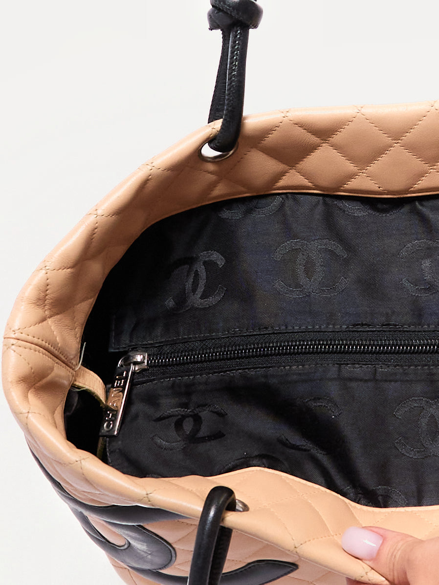 Chanel Tan Rue Cambon CC Tote