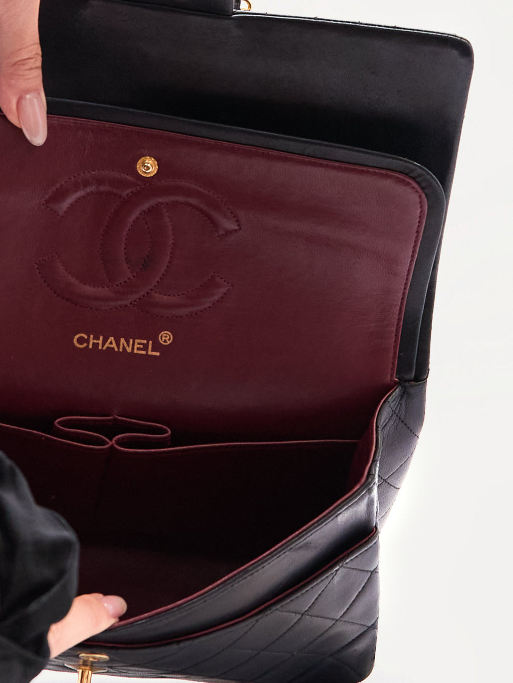 Chanel Black Classic Double Flap 25 Lambskin Shoulder Bag