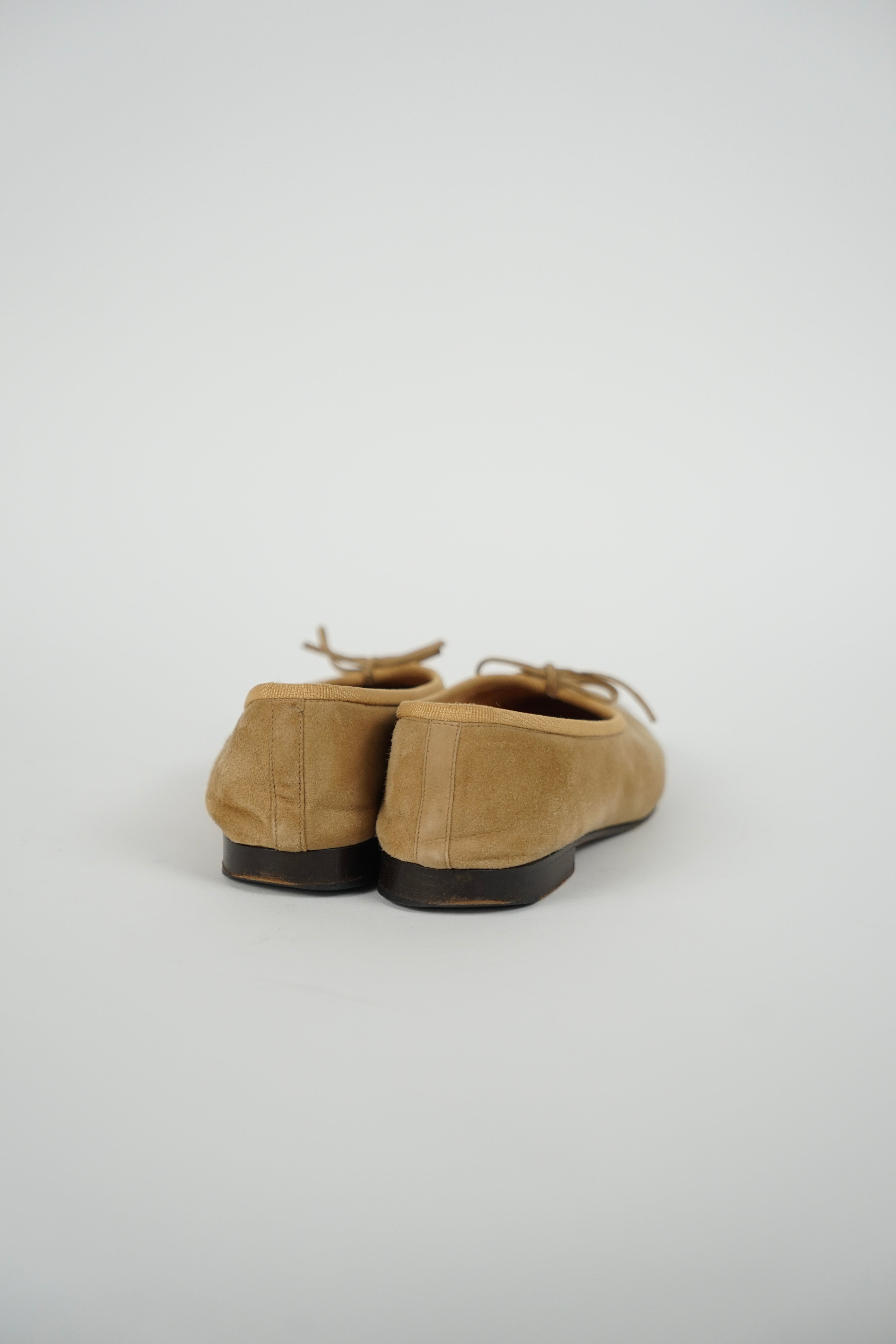 Chanel Brown/Beige Lizard Ballet Flats, FR 37