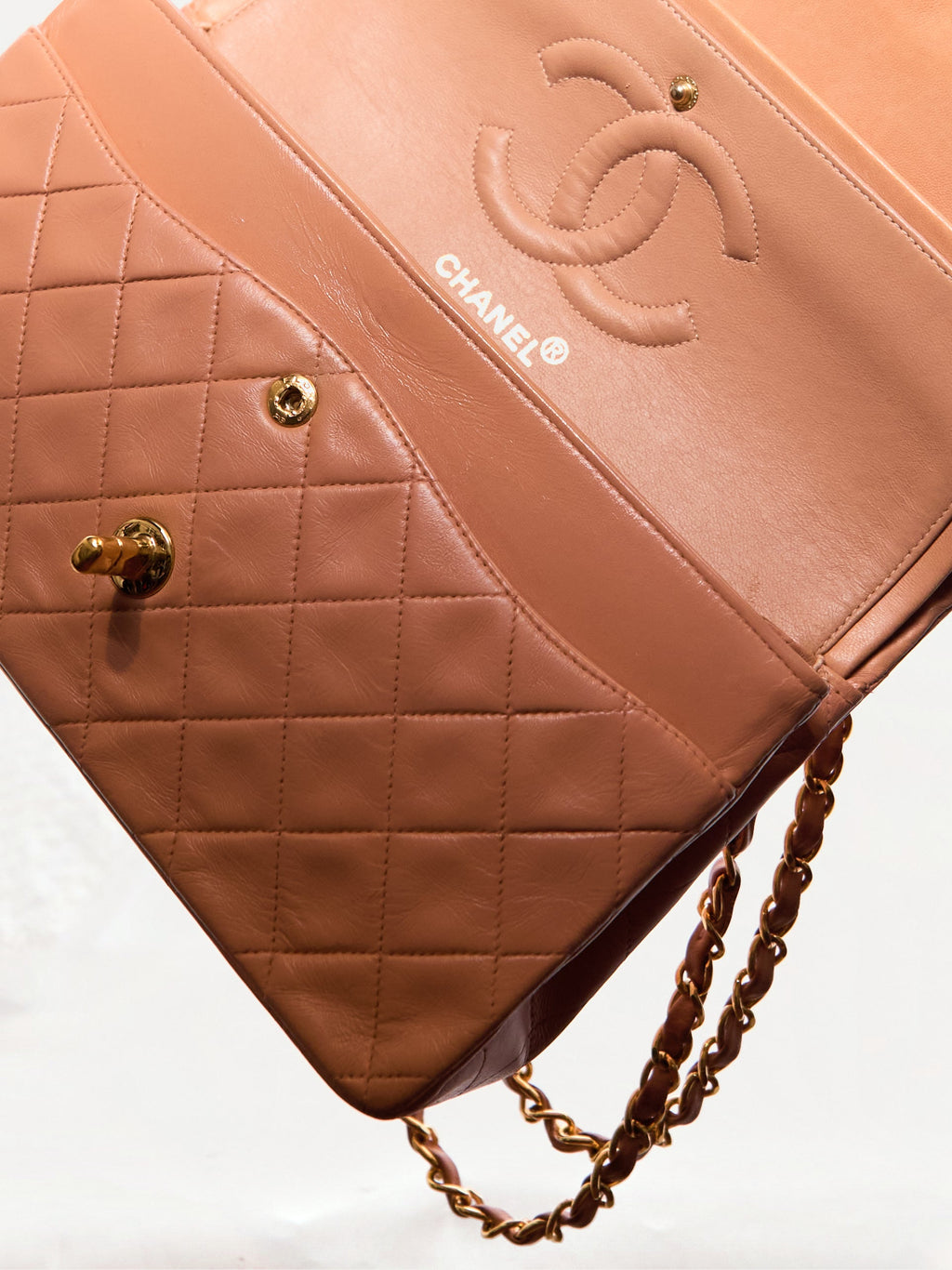 Chanel Pink Lambskin Double Flap
