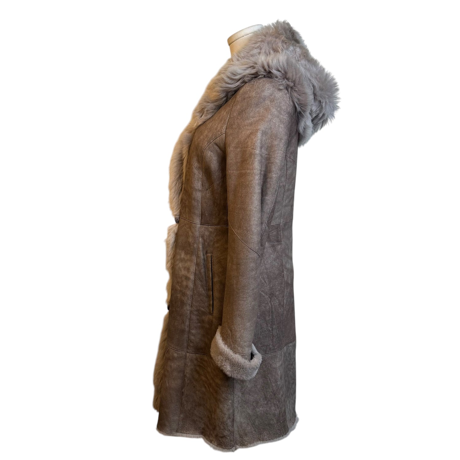 Grey Vintage Fur Jacket