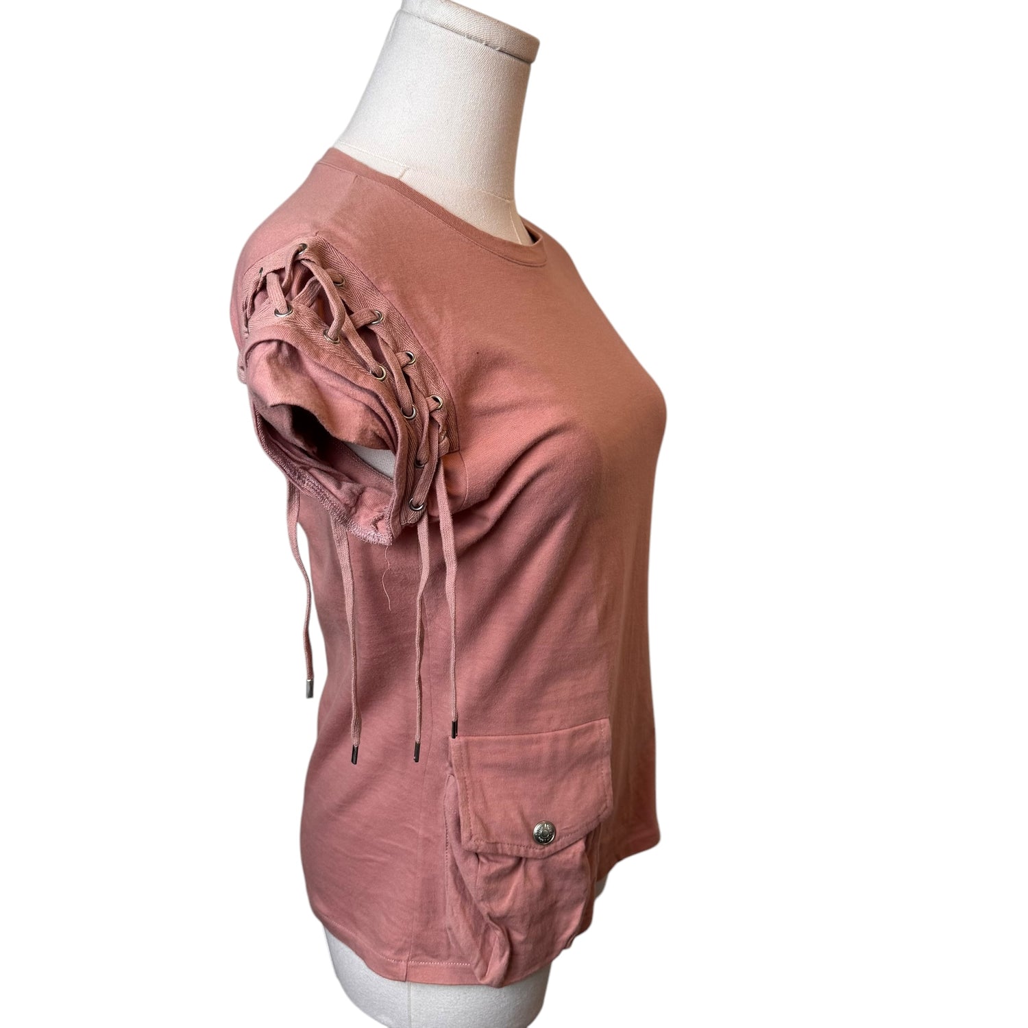 Christian Dior Pink Lace Detail Tshirt by John Galliano
