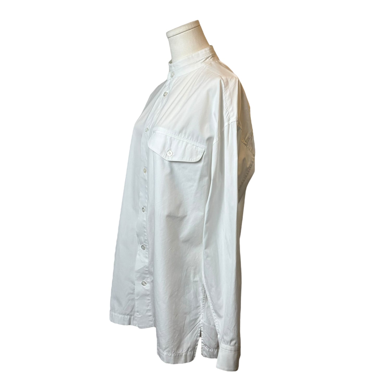 Issey Miyake White Button Down Long Sleeve