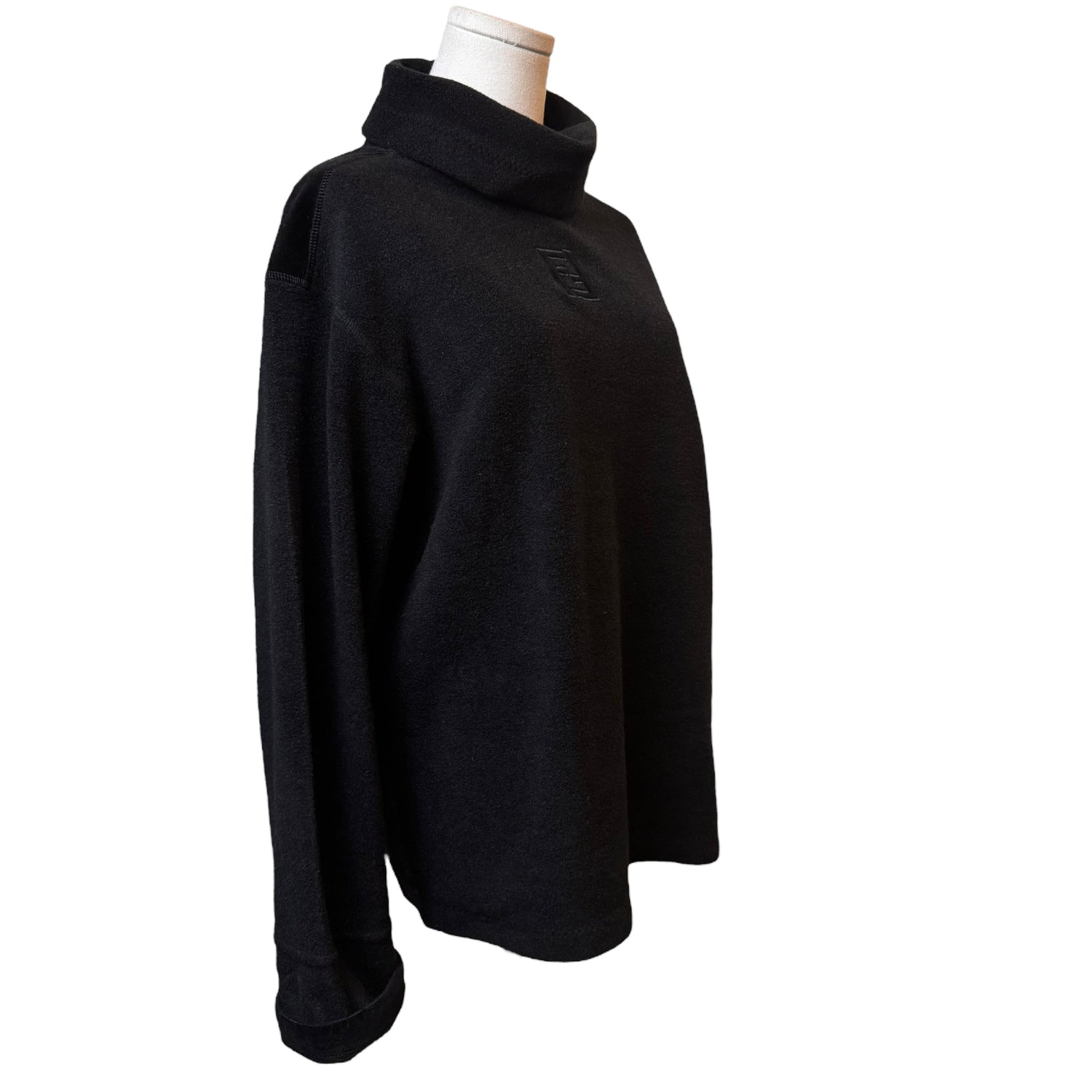 Fendi Fleece Mock Neck Pullover