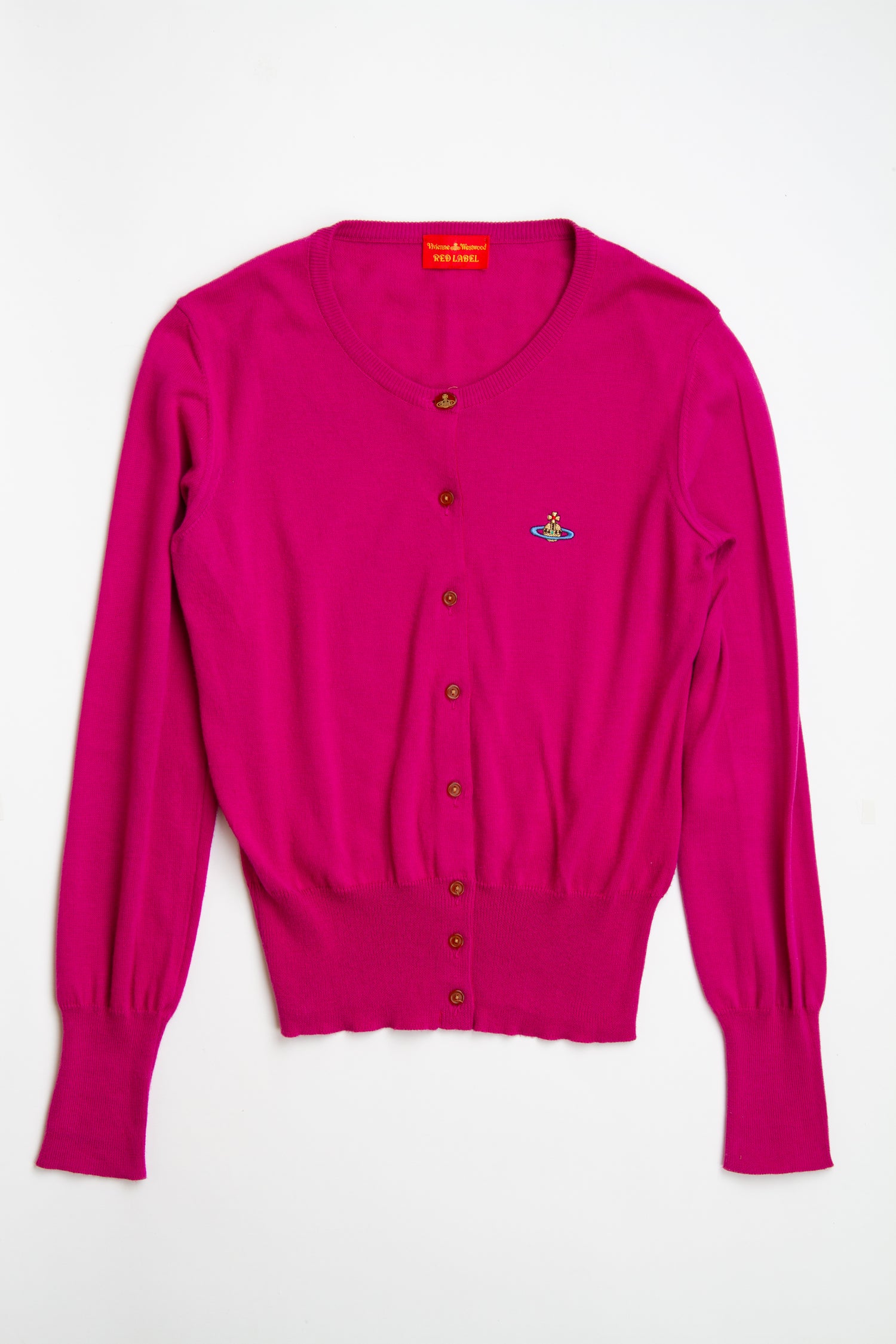 Vintage Vivienne Westwood Pink Orb Cardigan | Y2K Small