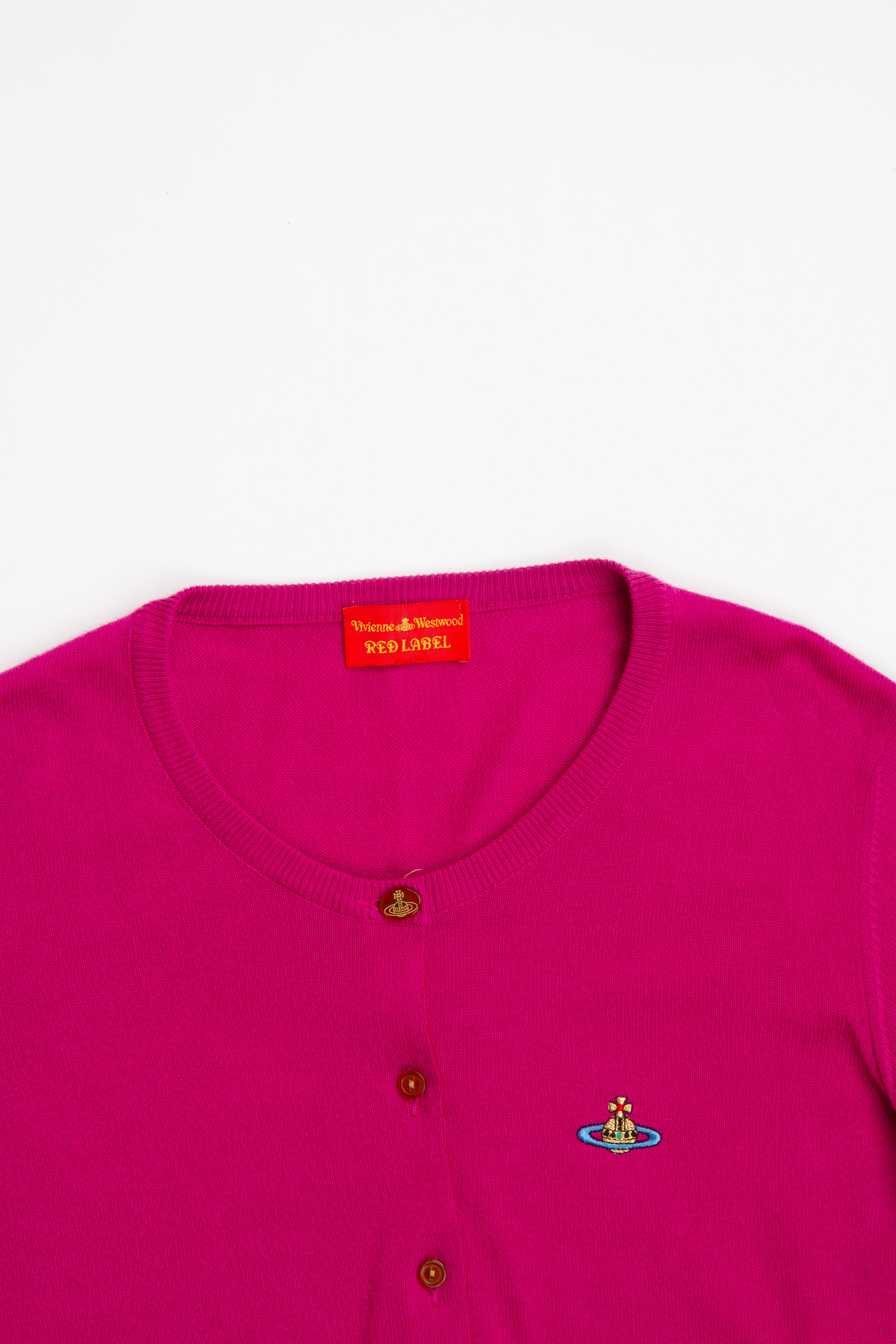 Vintage Vivienne Westwood Pink Orb Cardigan | Y2K Small
