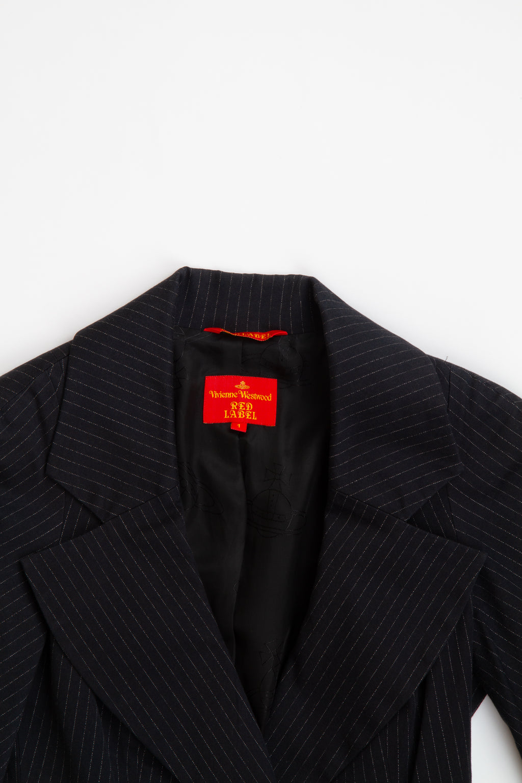 Vintage Designer 2000s Vivienne Westwood Black Single Button Orb Blazer | S