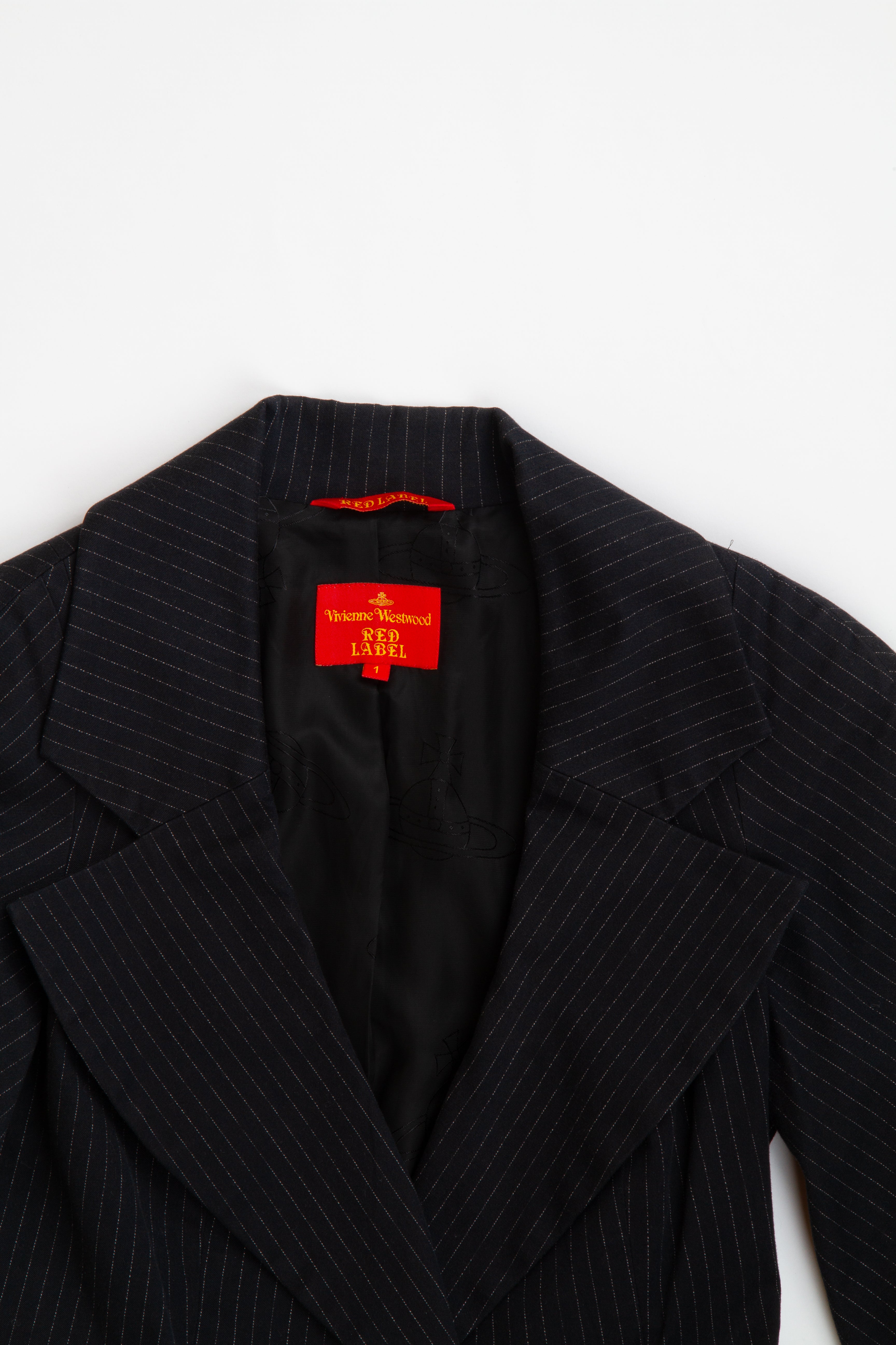 Vintage Designer 2000s Vivienne Westwood Black Single Button Orb Blazer | S