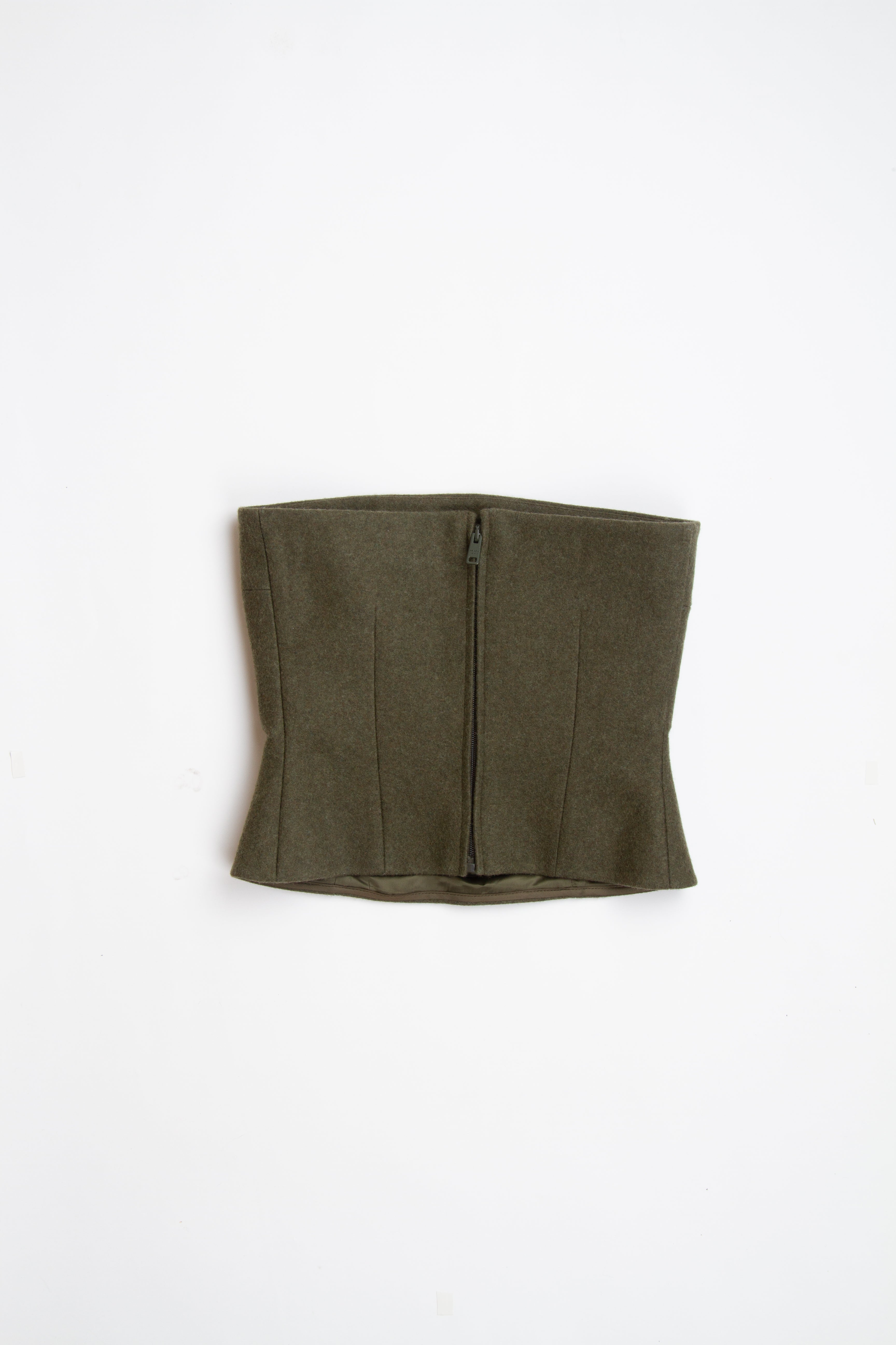 Vintage Designer Prada FW 2006 Green Military Pocket Corset Top Size IT 38| XS S