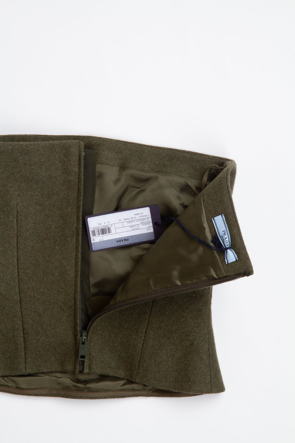 Vintage Designer Prada FW 2006 Green Military Pocket Corset Top Size IT 38| XS S