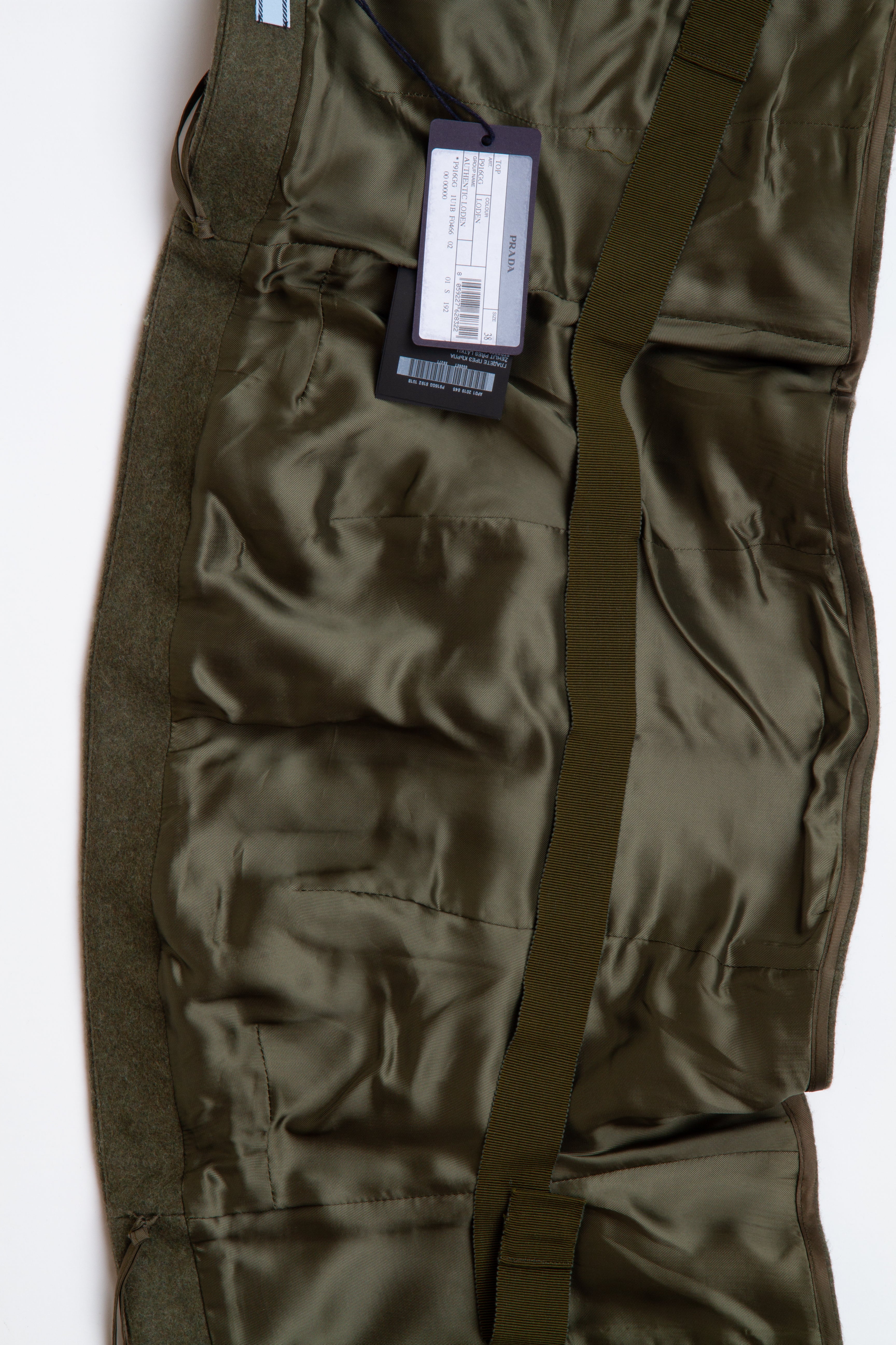 Vintage Designer Prada FW 2006 Green Military Pocket Corset Top Size IT 38| XS S