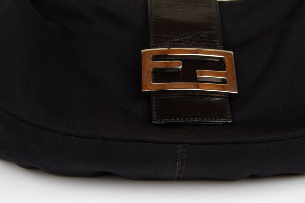Fendi Croissant Black Nylon  | Vintage Designer Purse