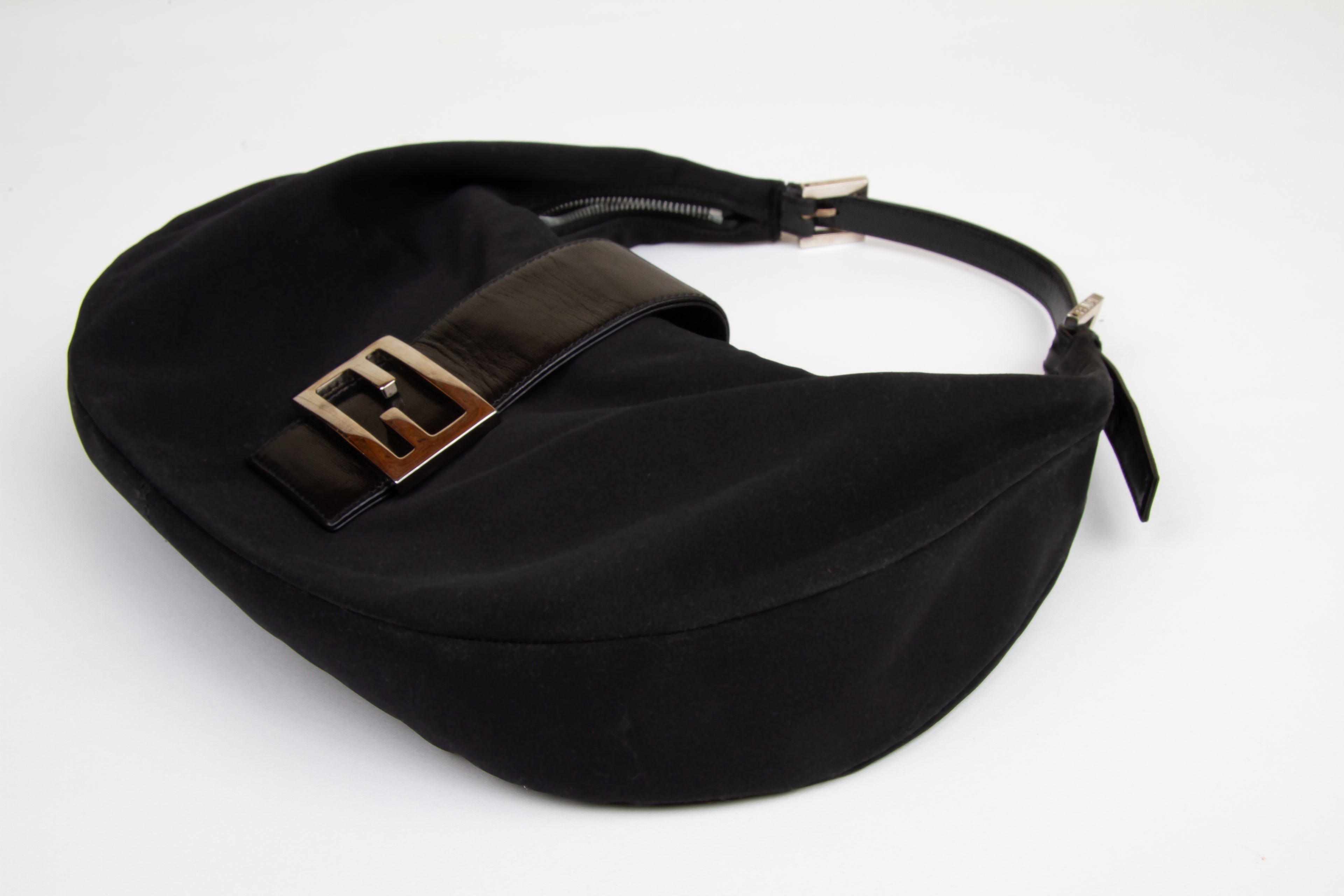Fendi Croissant Black Nylon  | Vintage Designer Purse
